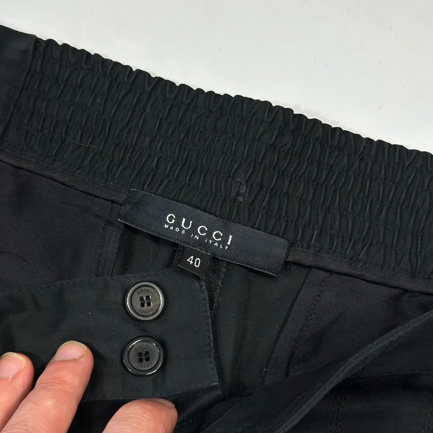 Gucci by Tom Ford 2002 Panelled Black Smart Trousers - IT40
