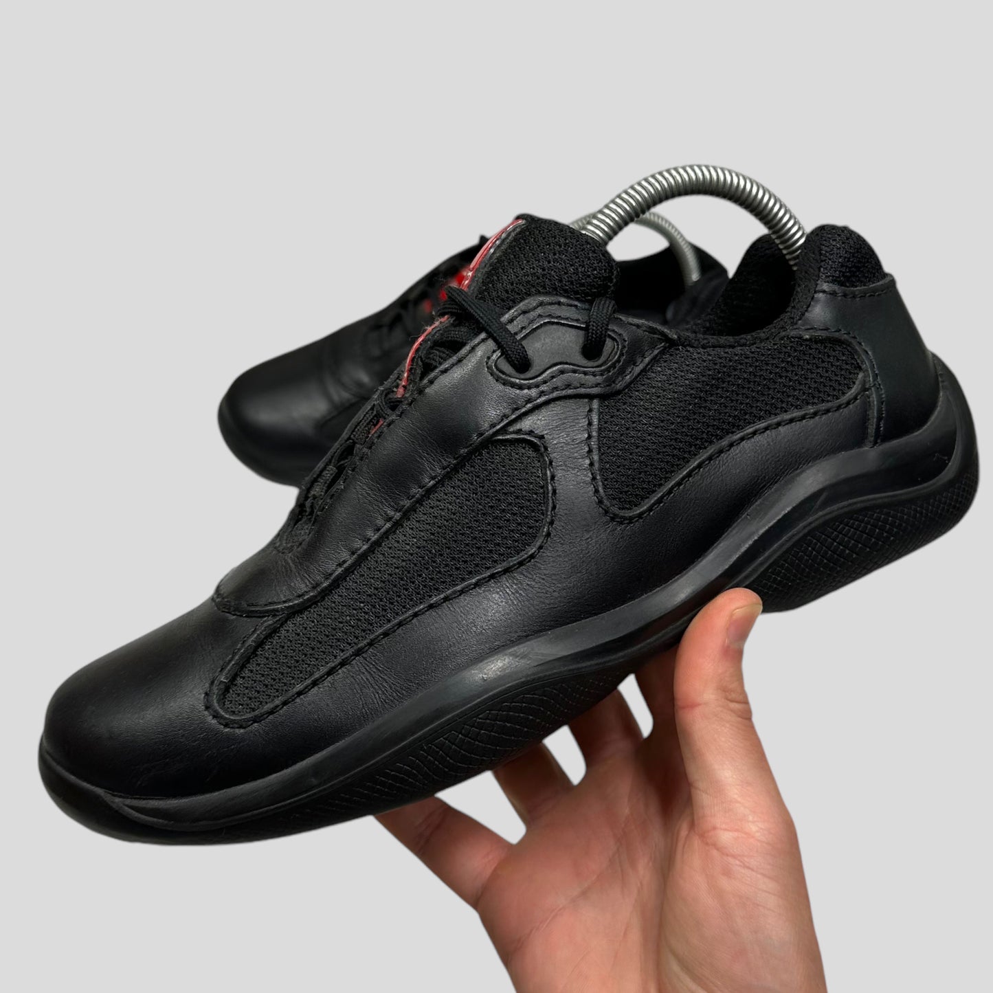 Prada Americas Cup Triple Black Matte Leather - UK7