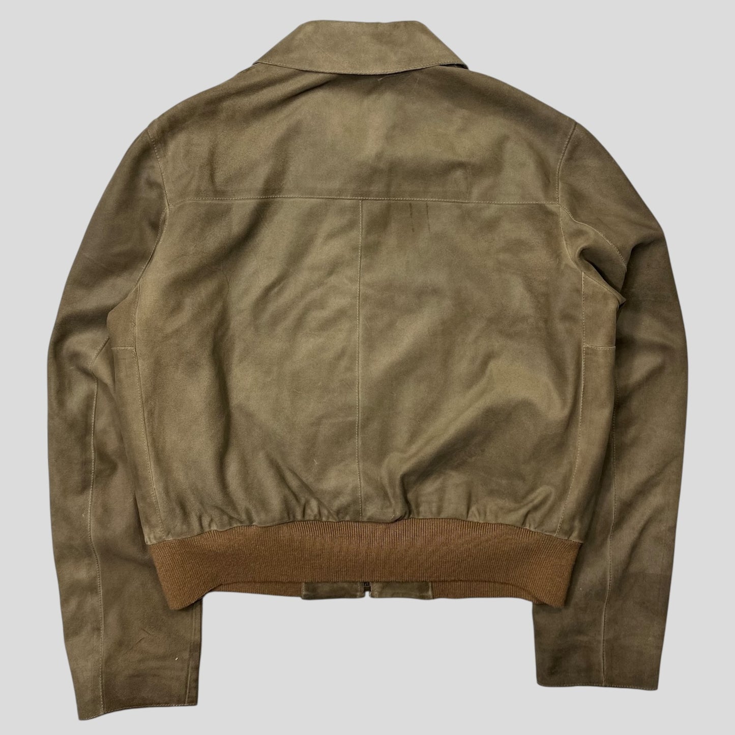 Miu Miu 00’s Suede Leather Cropped Work Jacket - IT50 (M/L)