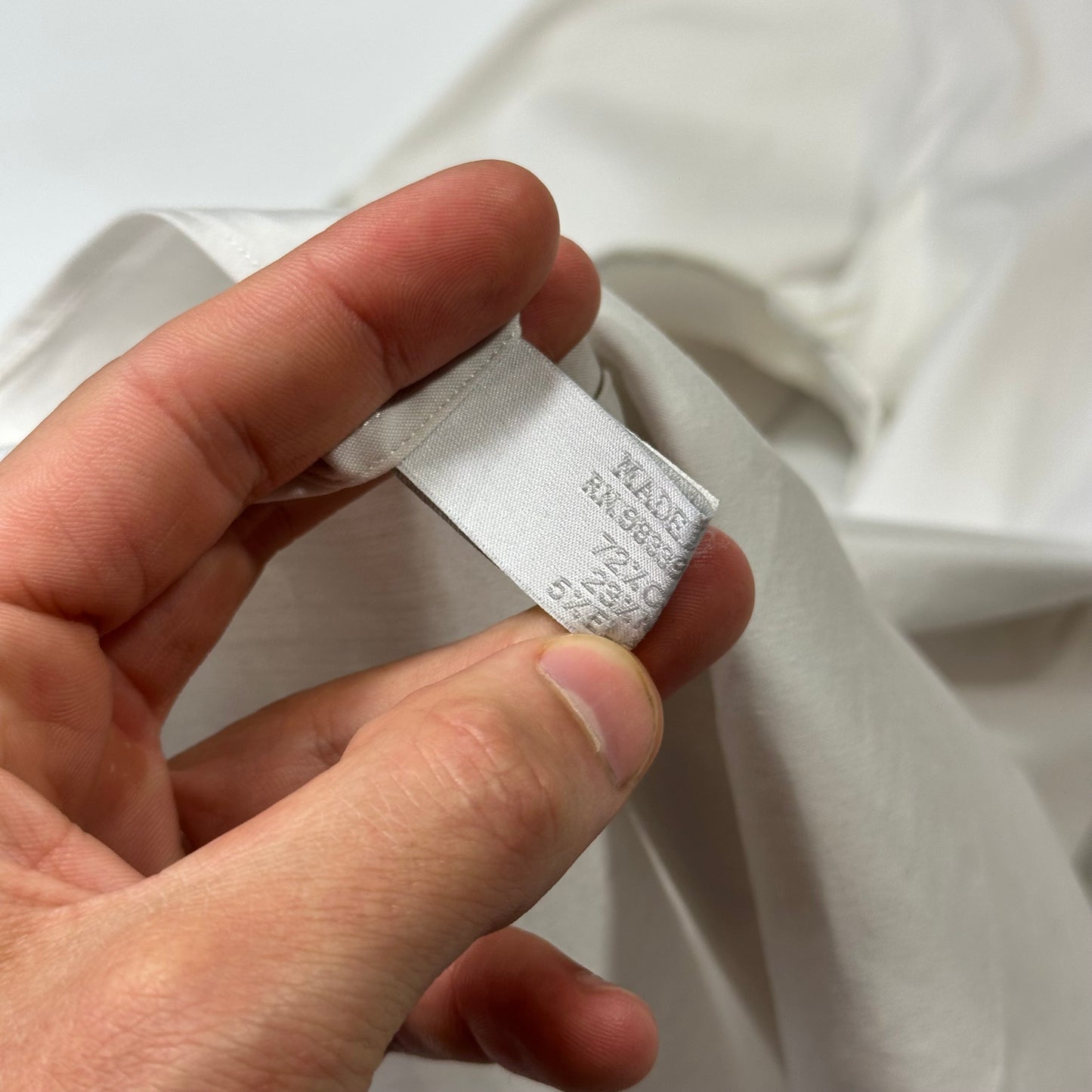 Prada 90’s Pearl White Smart Co-nylon Button Up Shirt - L