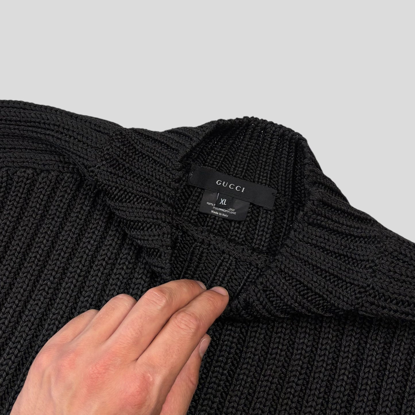 Gucci by Tom Ford 00’s Polypropylene Cable Knit Jumper - M/L