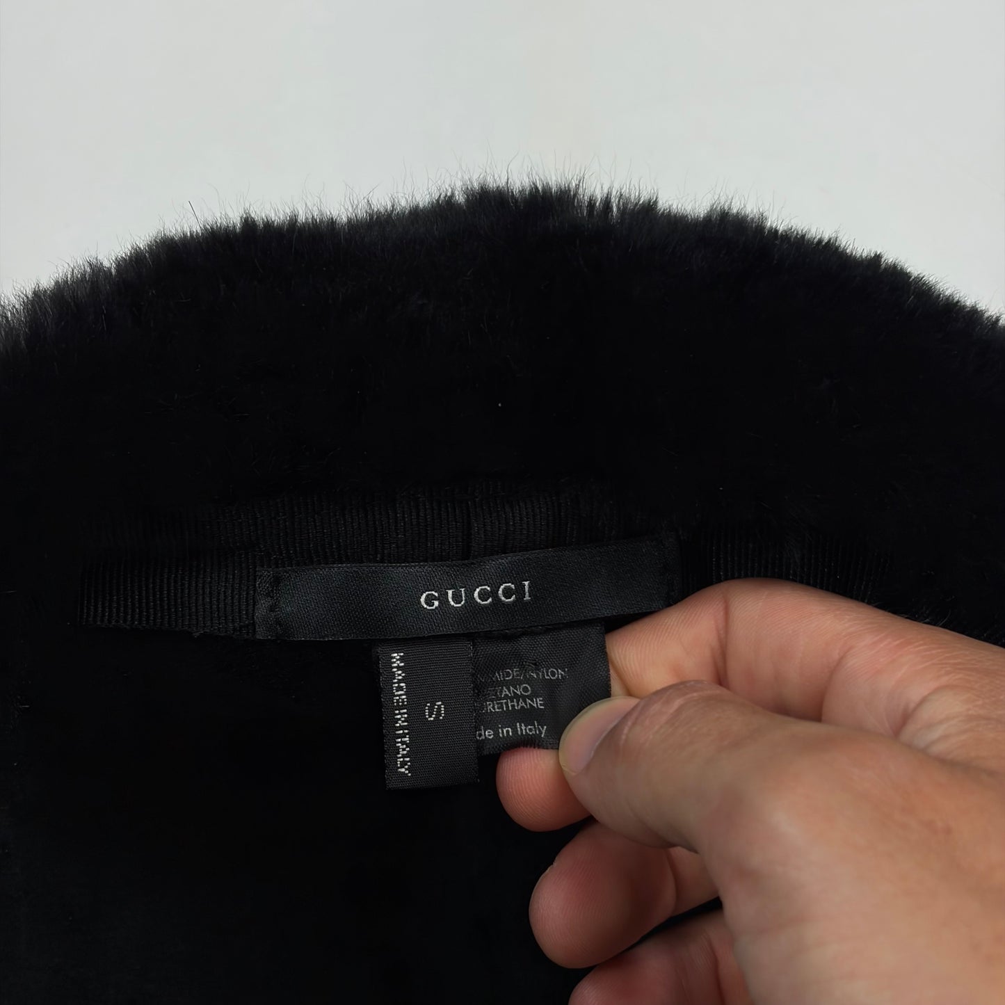 Gucci by Tom Ford 00’s Nylon Canvas Fur Trapper Hat - S
