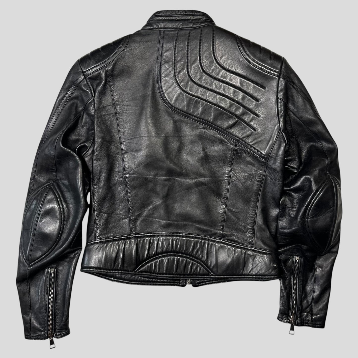 Gucci by Tom Ford AW00 Runway Spiral Leather Padded Moto Jacket - IT50
