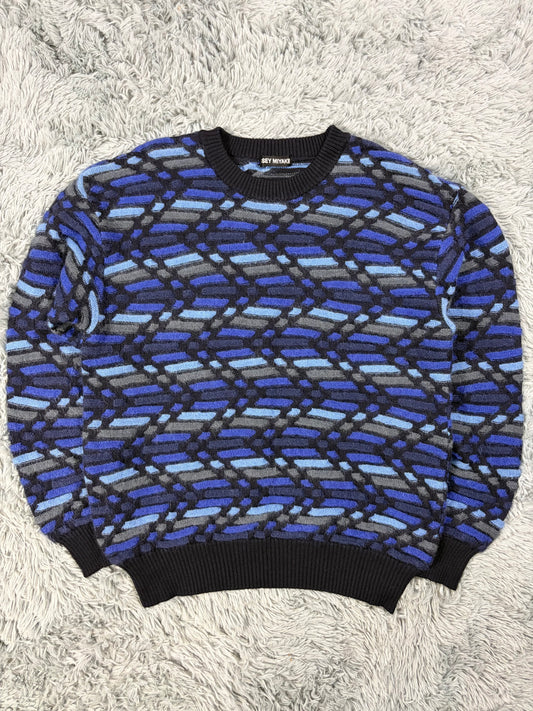 Issey Miyake 1992 3D Zigzag Heavyweight Knit Jumper - M/L