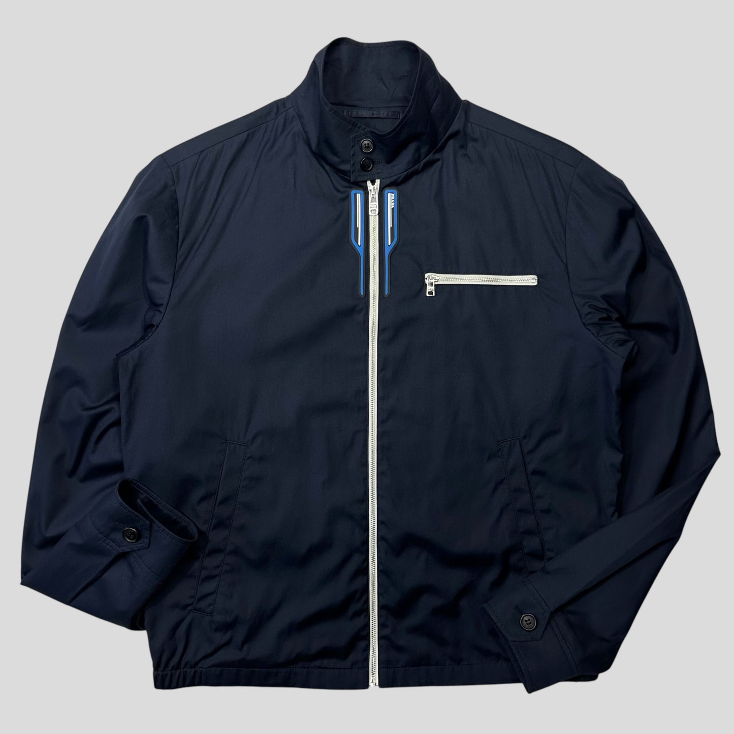 Prada 2018 Race Rubber Logo Boxy Cotton Work Jacket - IT46 (M)
