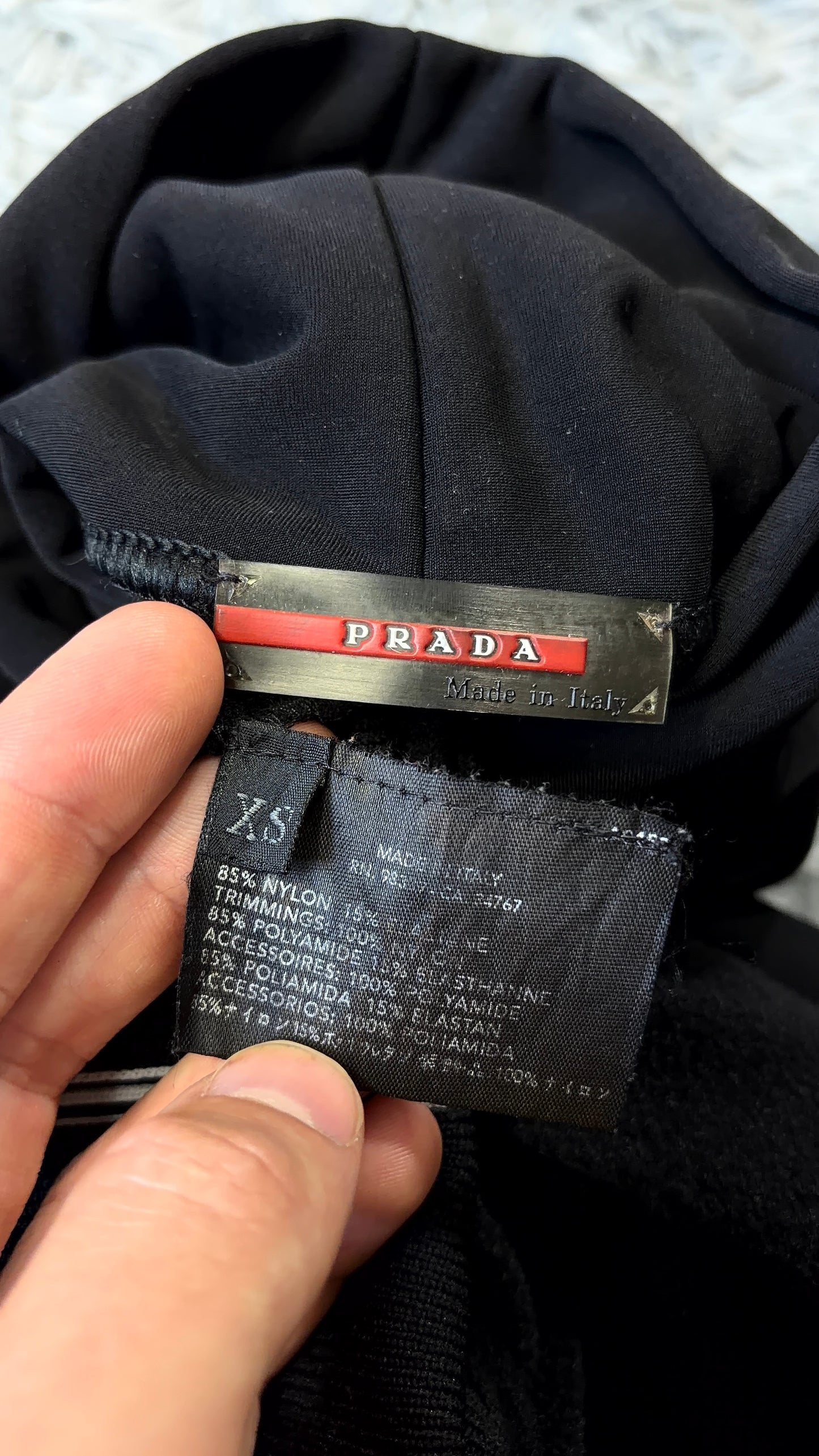 Prada Sport AW00 Nylon Stretch Contrast Seam Stash Pullover - XS/S
