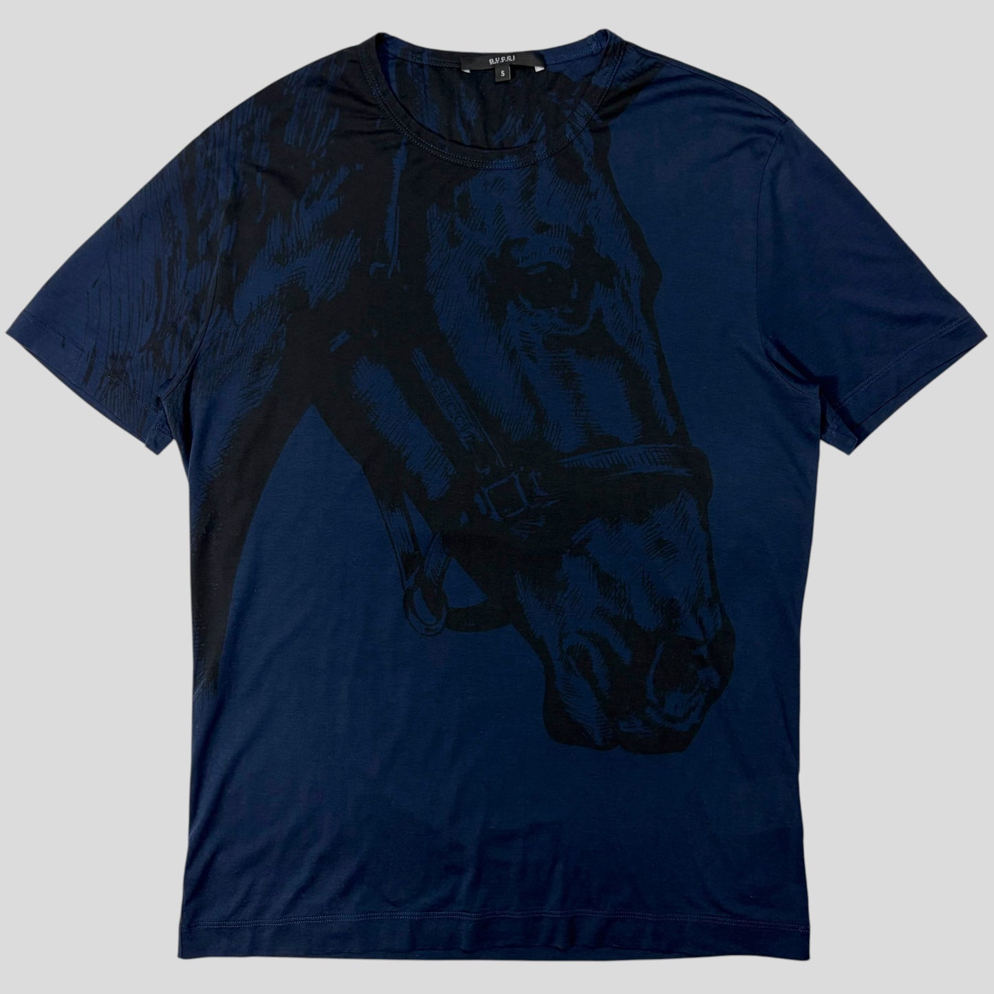Gucci by Tom Ford 00’s Horse Print Graphic T-shirt - S/M