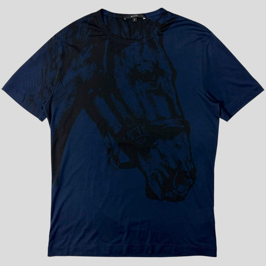 Gucci by Tom Ford 00’s Horse Print Graphic T-shirt - S/M