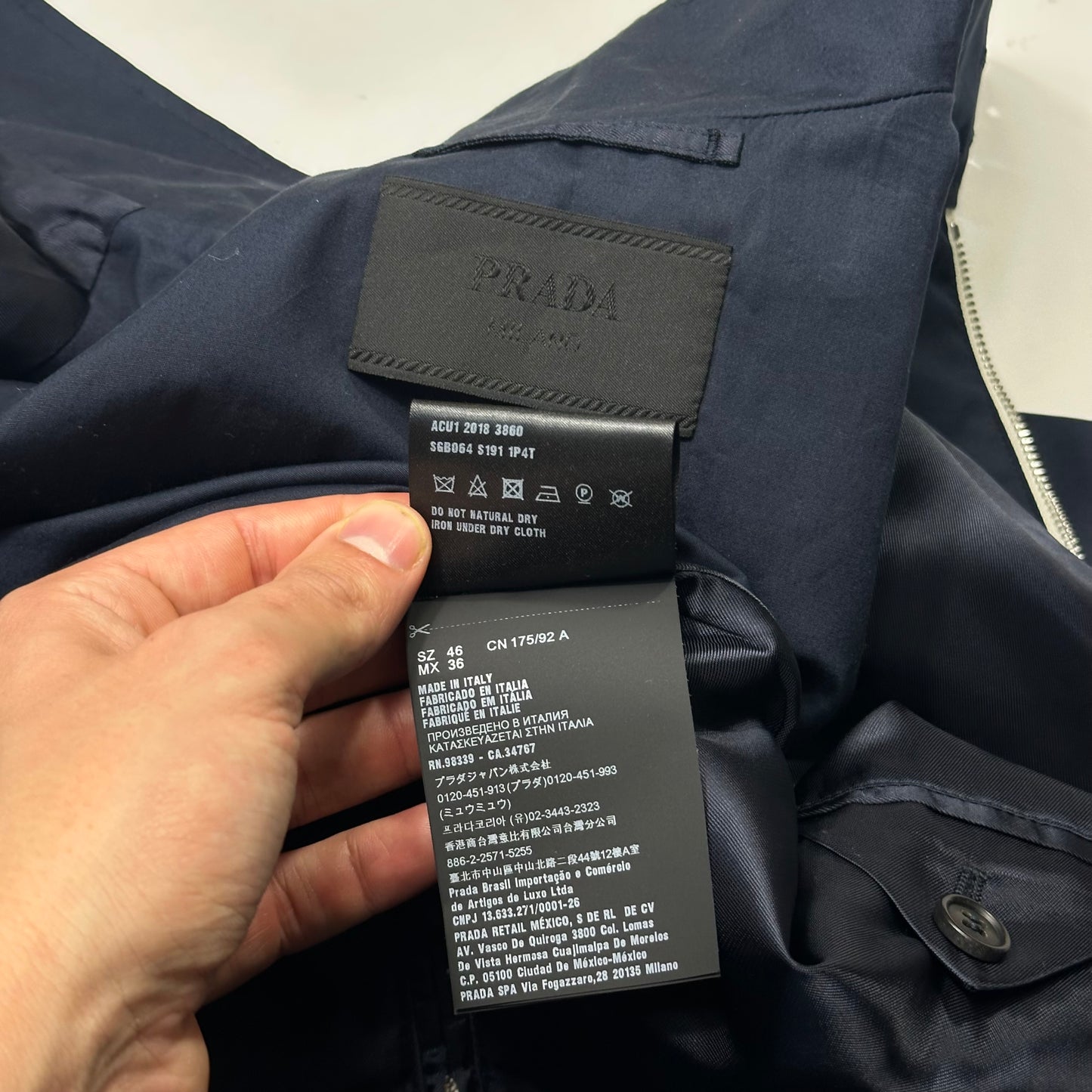 Prada 2018 Race Rubber Logo Boxy Cotton Work Jacket - IT46 (M)