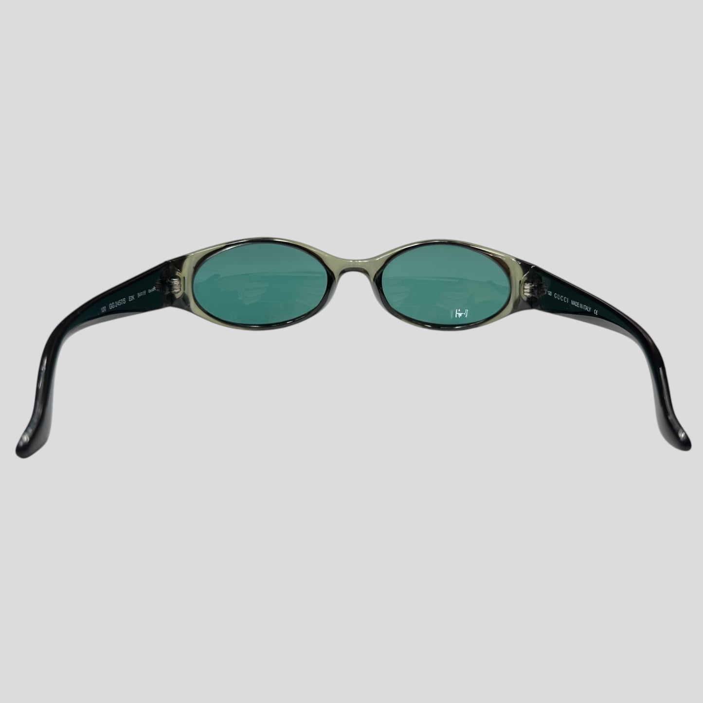 Gucci by Tom Ford 1997 Khaki Green Lens Oval Sunglasses