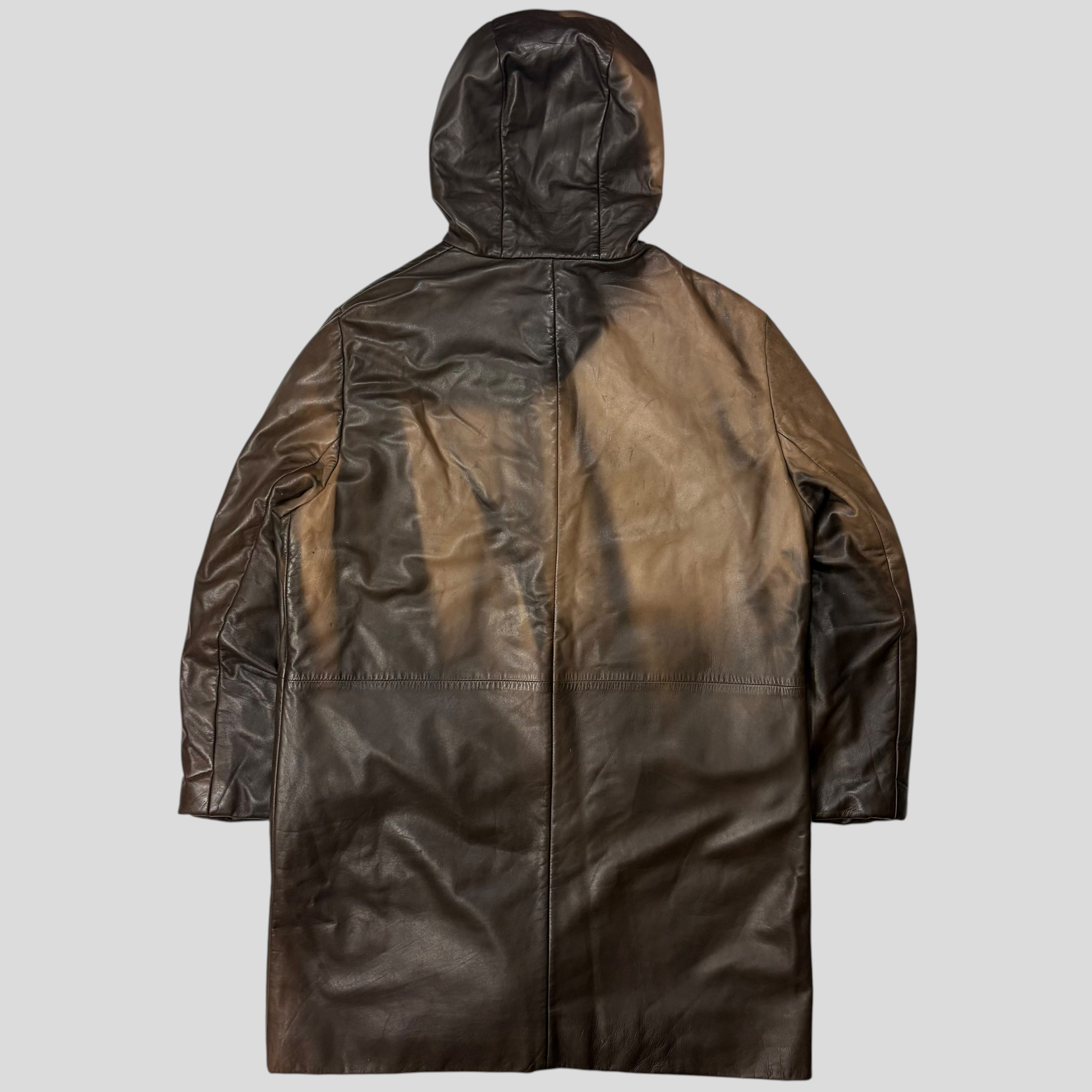 Prada Milano 1999 Runway Strap Detail Sunfade Trench Coat - IT54