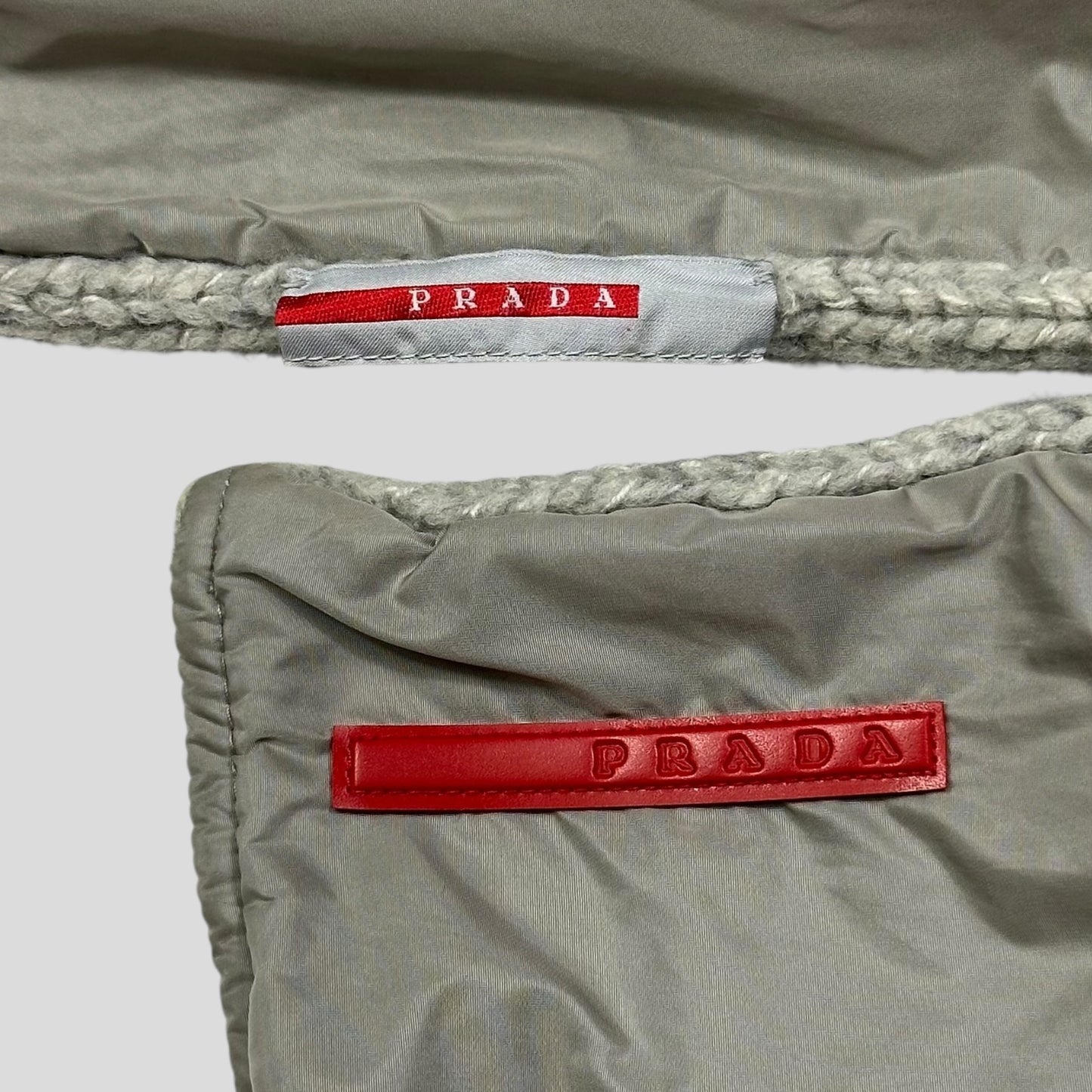 Prada Sport 2004 Reversible Wool + Nylon Scarf