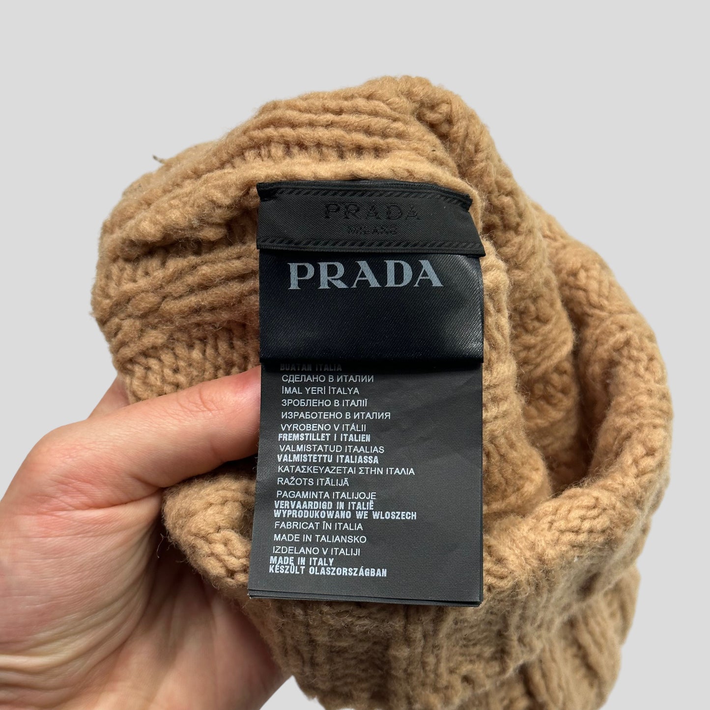 Prada Milano 2014 Braided Wool Beanie - OS