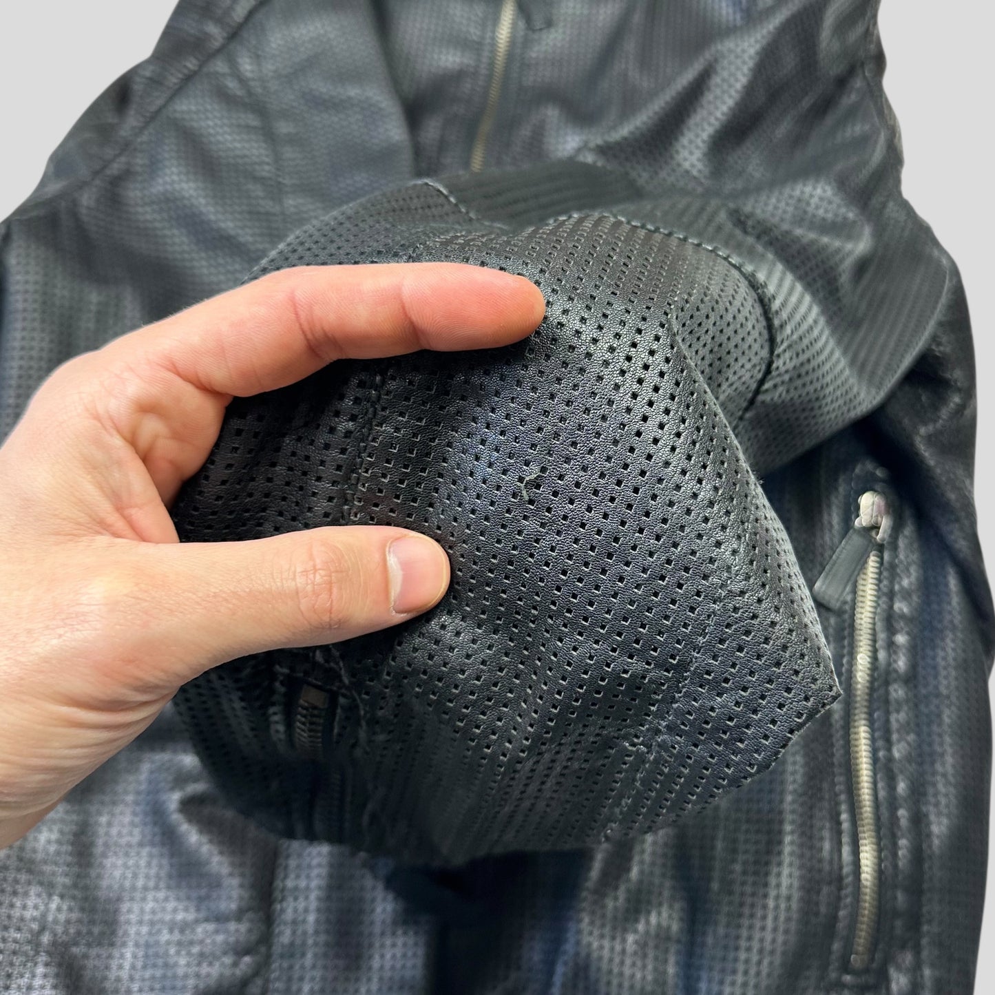 Emporio Armani 2009 Perforated Mesh Lambskin Leather Bomber - IT52 (M)