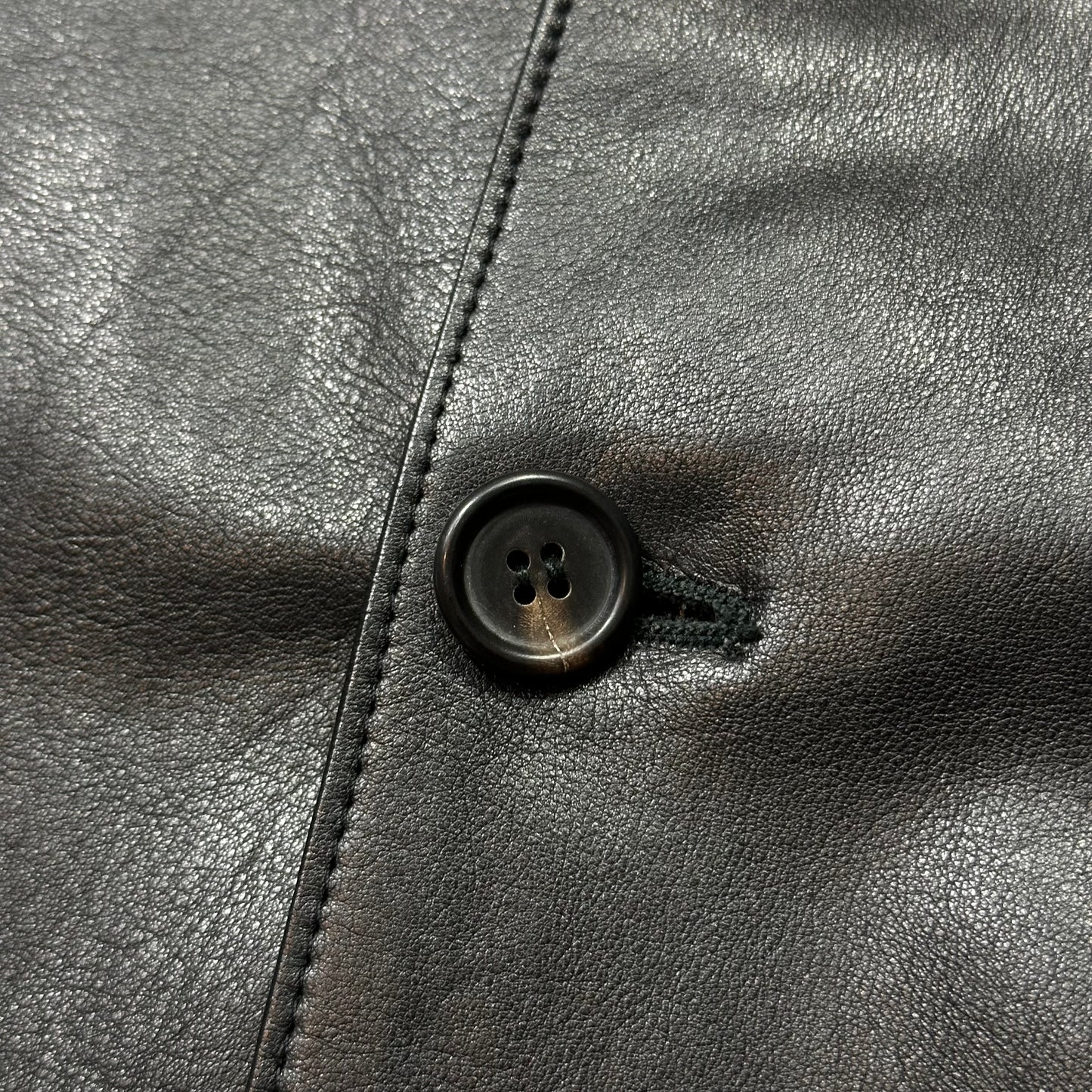 Prada Milano FW 1998 Runway Leather & Wool Lined Car Jacket - IT54