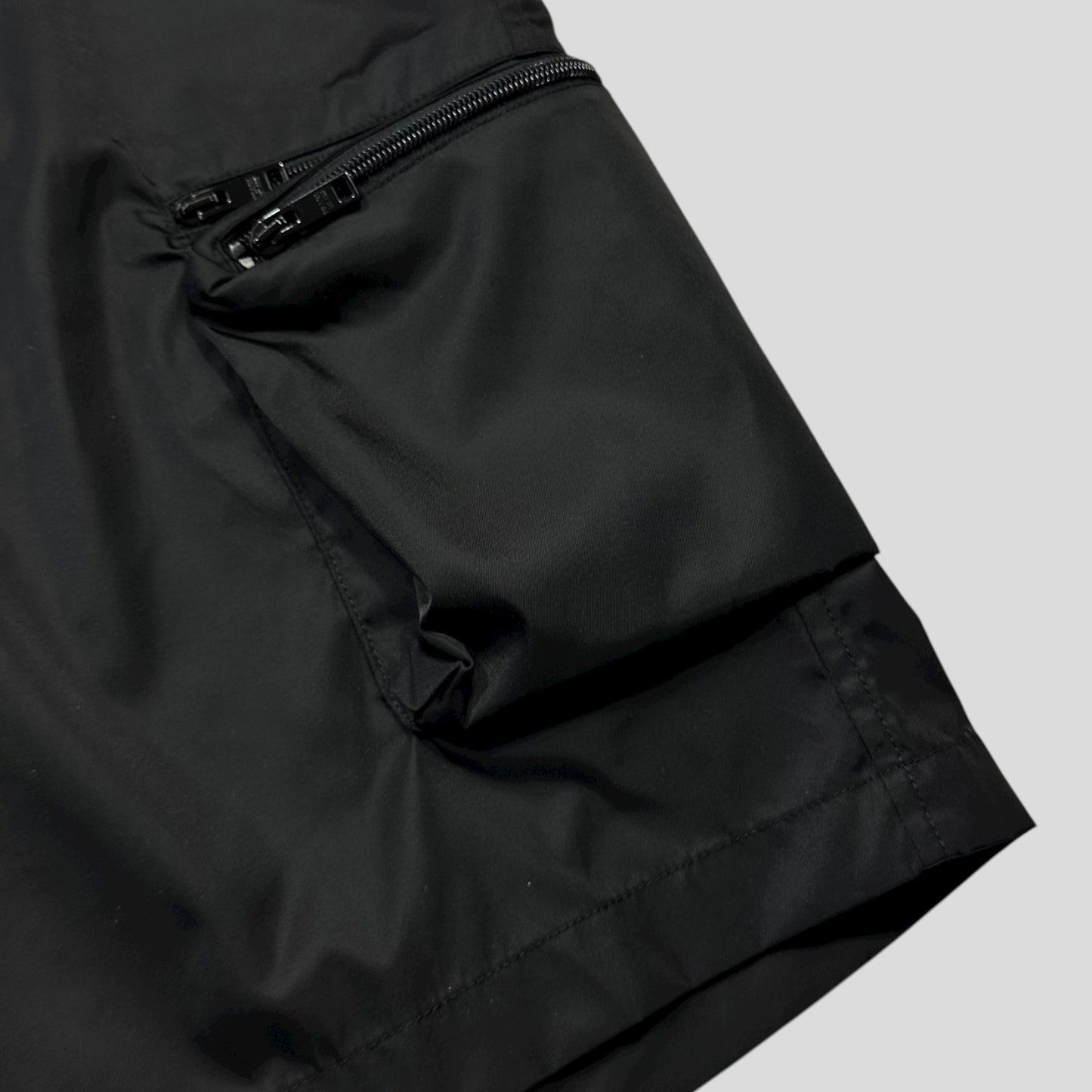 Prada 2023 Re-nylon Plaque Logo Bermuda Cargo Shorts - L