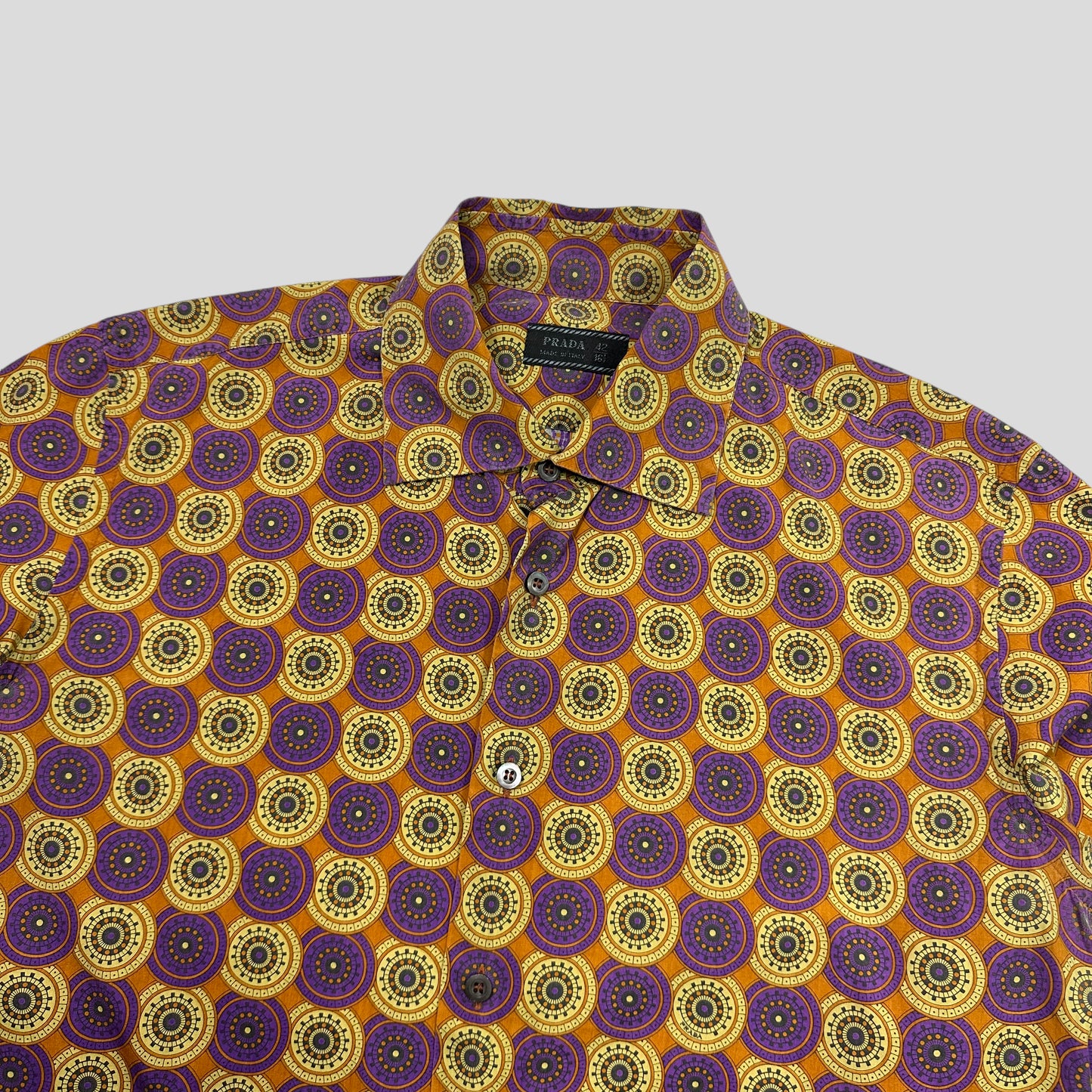 Prada 00’s Geometric Mandala Print Shirt - M/L