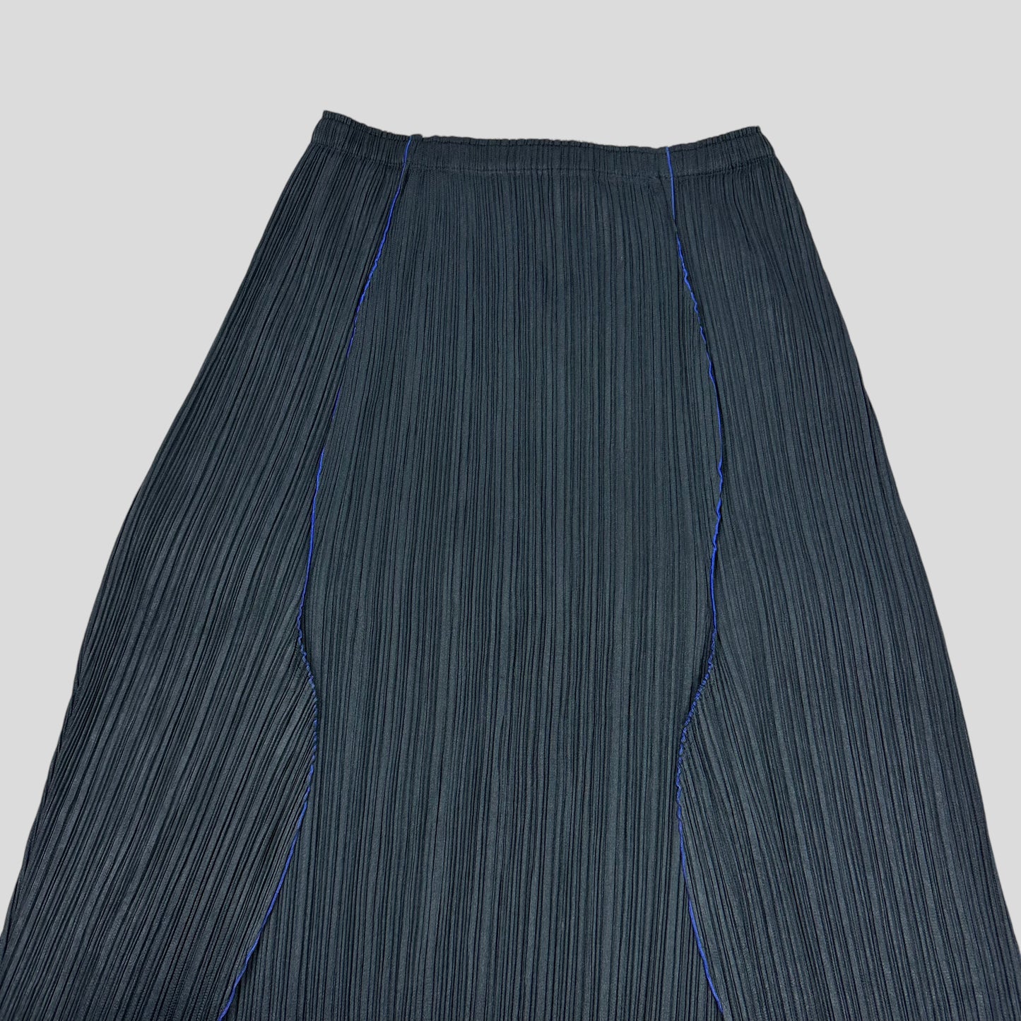 Issey Miyake Pleats Please 00’s Grey and Blue Pleated Skirt - 4