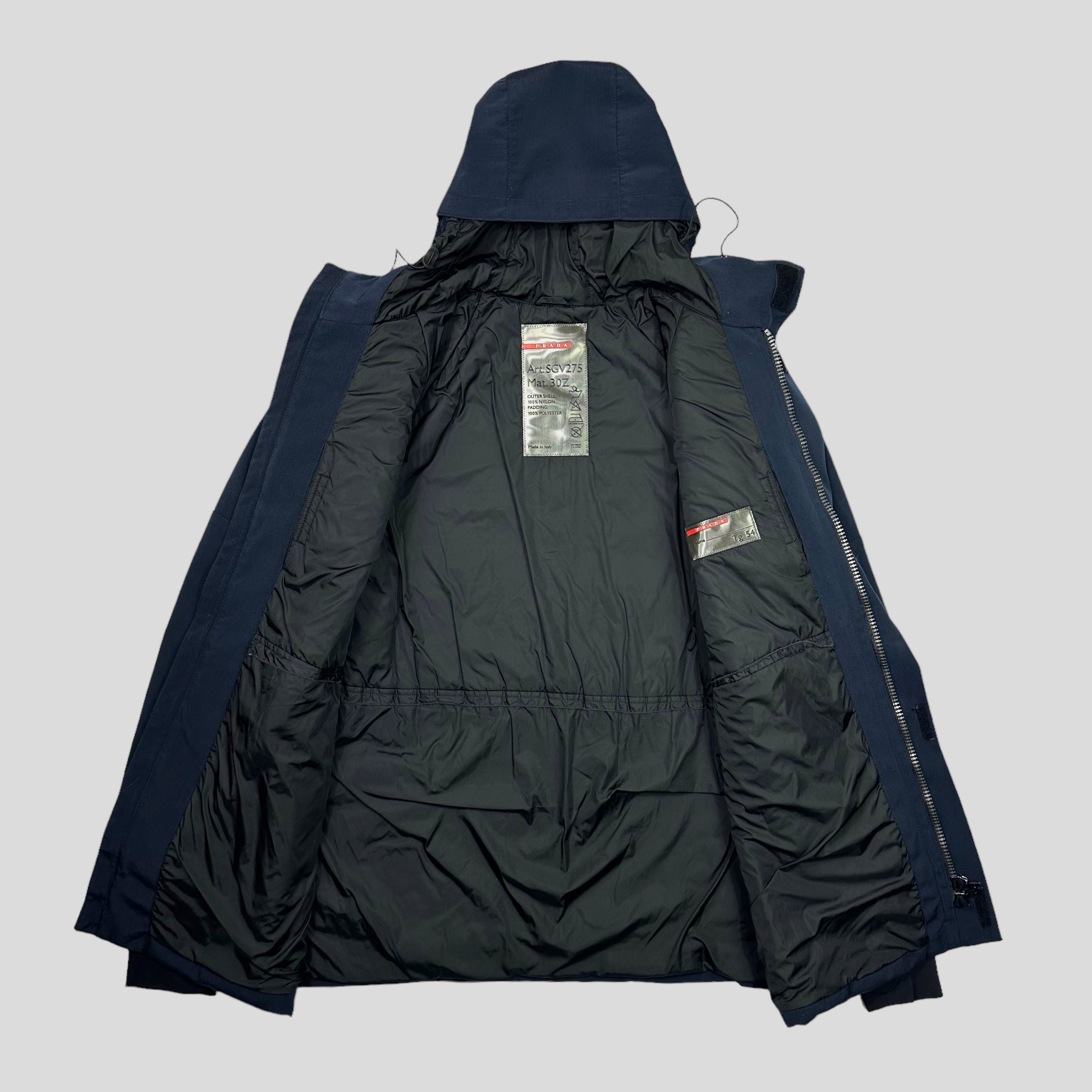 Prada Sport 2000 Ballistic Nylon Padded Goretex Jacket - XL