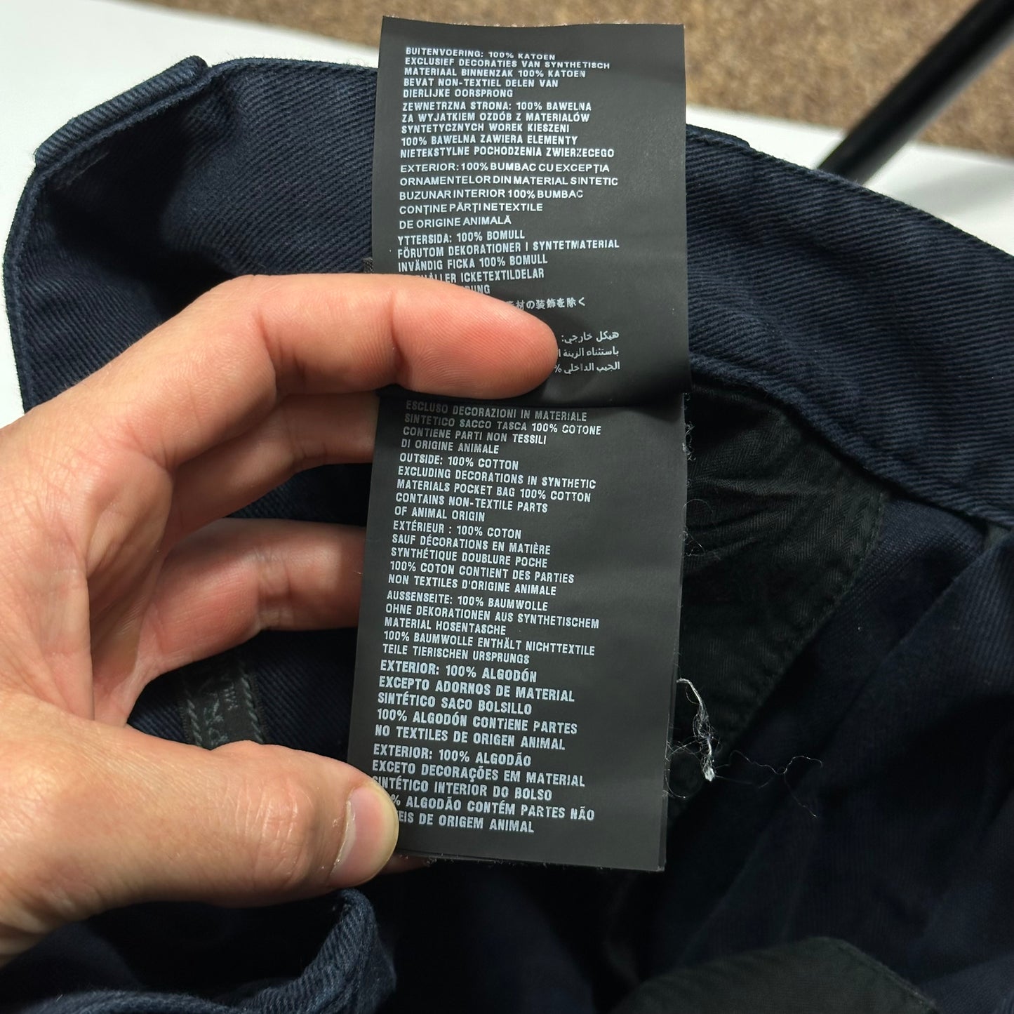 Prada 2018 Rubber Logo Baggy Drill Cotton Trousers - IT48