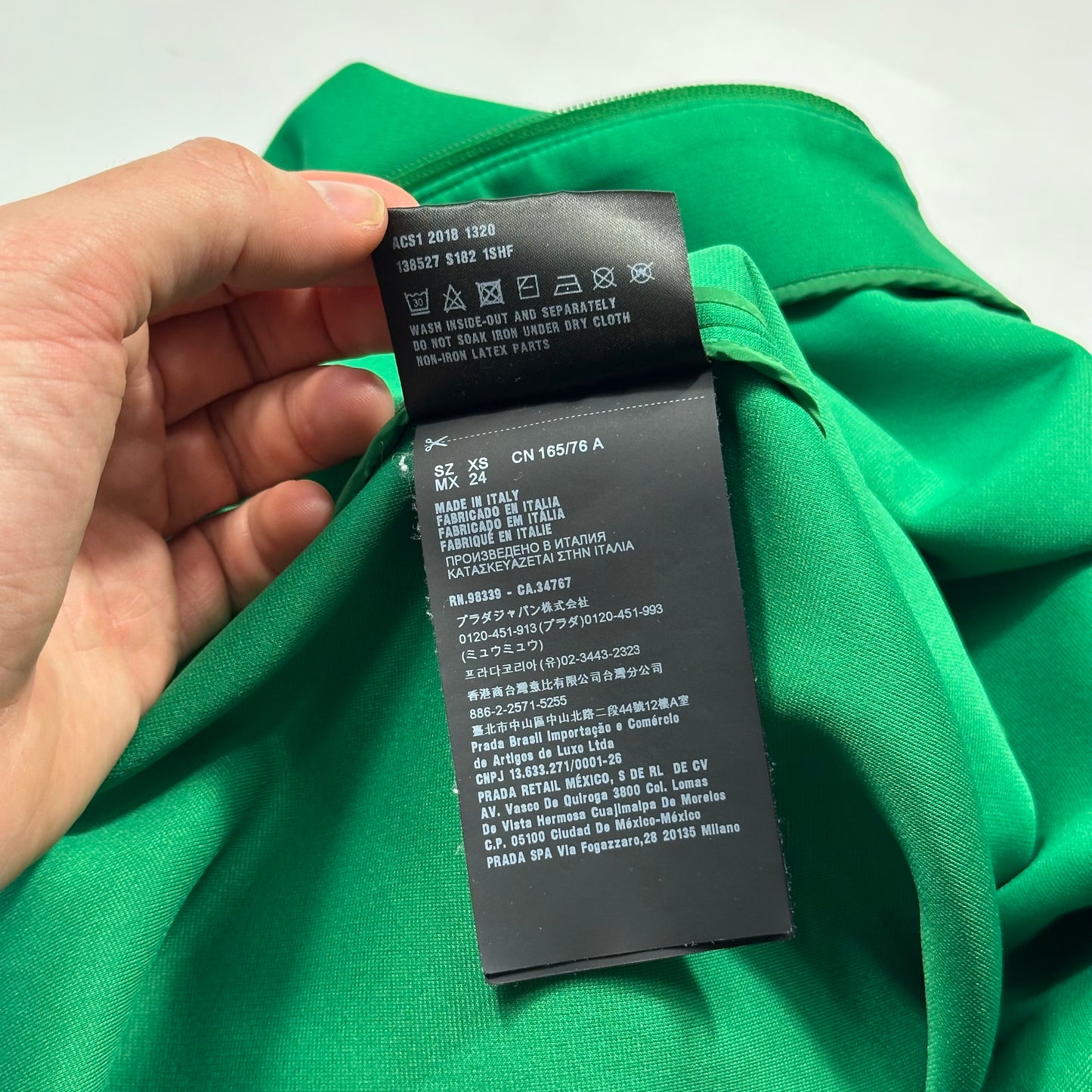 Prada 2018 Rubber Race Logo Technical Jersey Parka Jacket - XS (M)