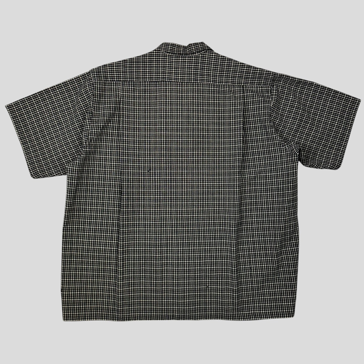 Comme Des Garçons Homme 90’s Wool Double Plaid Boxy Shirt - XL