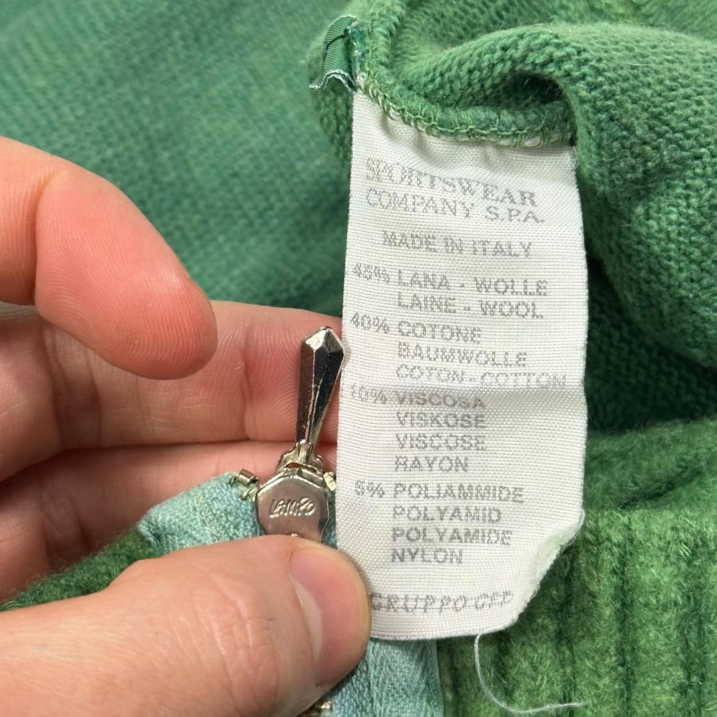 Stone Island 1988 Thick 1/4 Zip Two-tone Pullover Knit - L