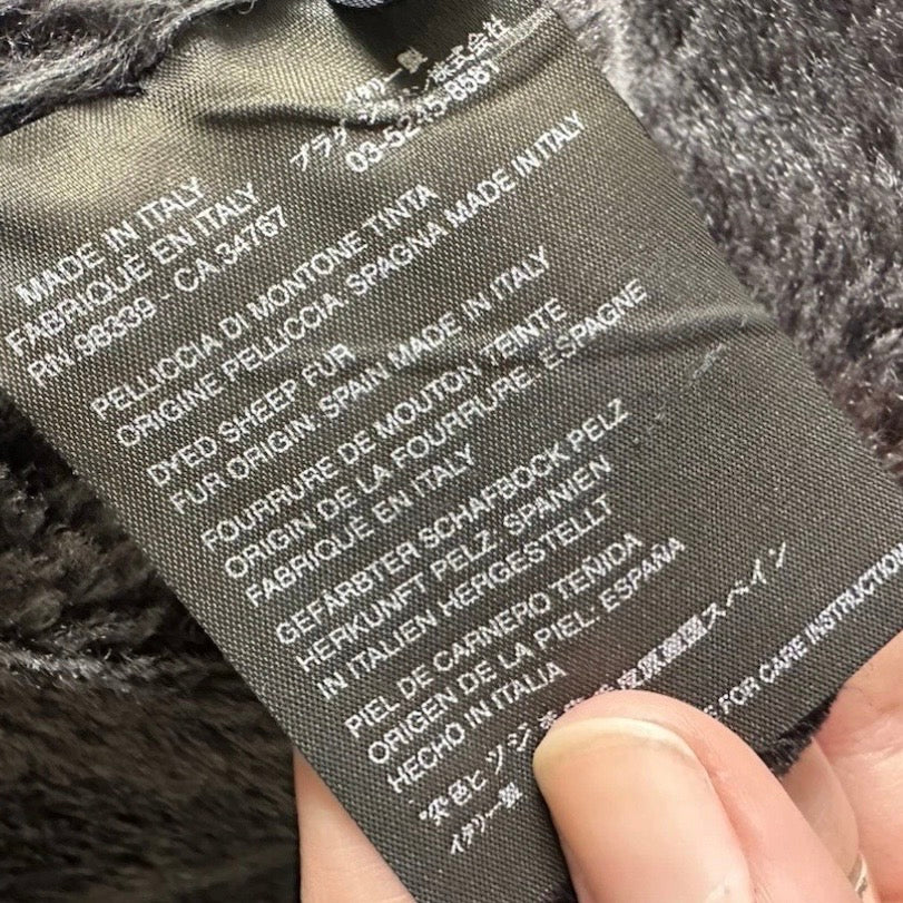 Prada Milano AW03 Shearling Sheepskin Leather Full Length Coat - M