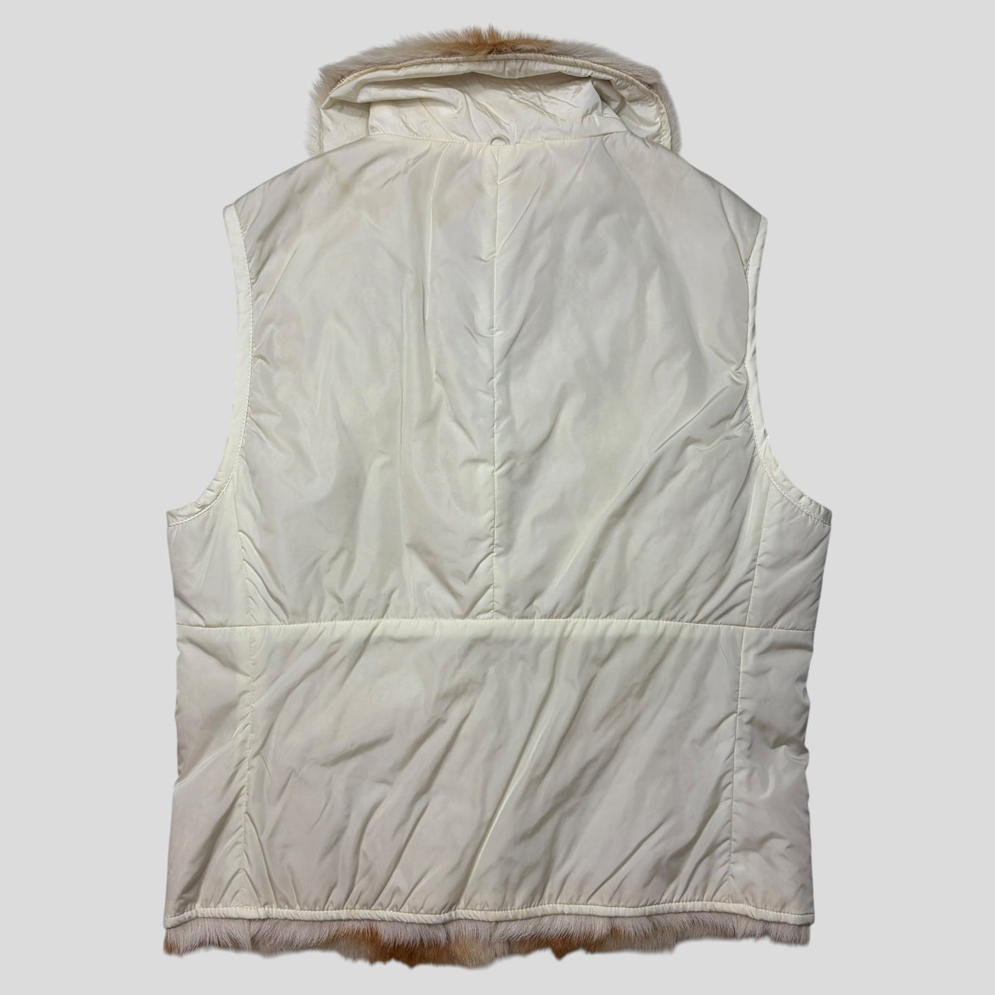 Prada Sport AW04 Goat Fur Nylon Gilet Jacket