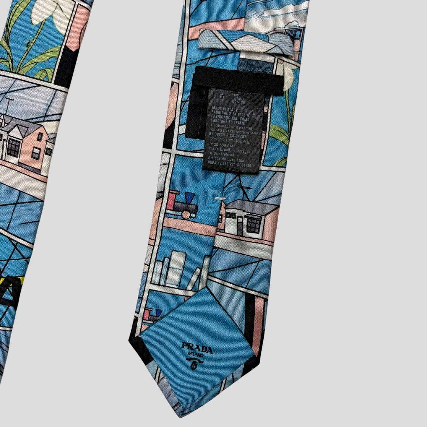 Prada Milano 2018 James Jean Comic Strip Silk Tie