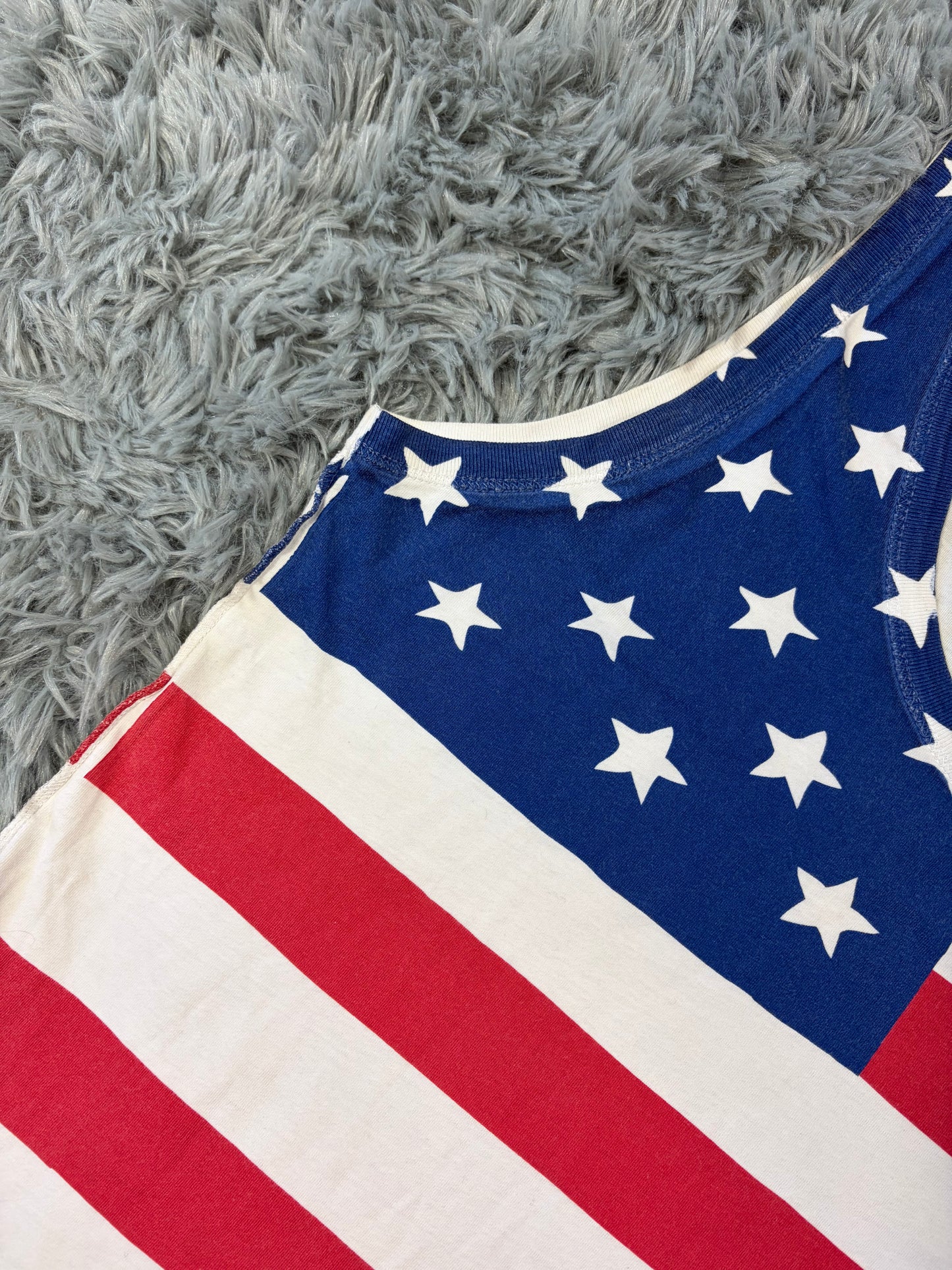 D&G Dolce & Gabbana 00’s USA Sublimation American Flag Vest - M