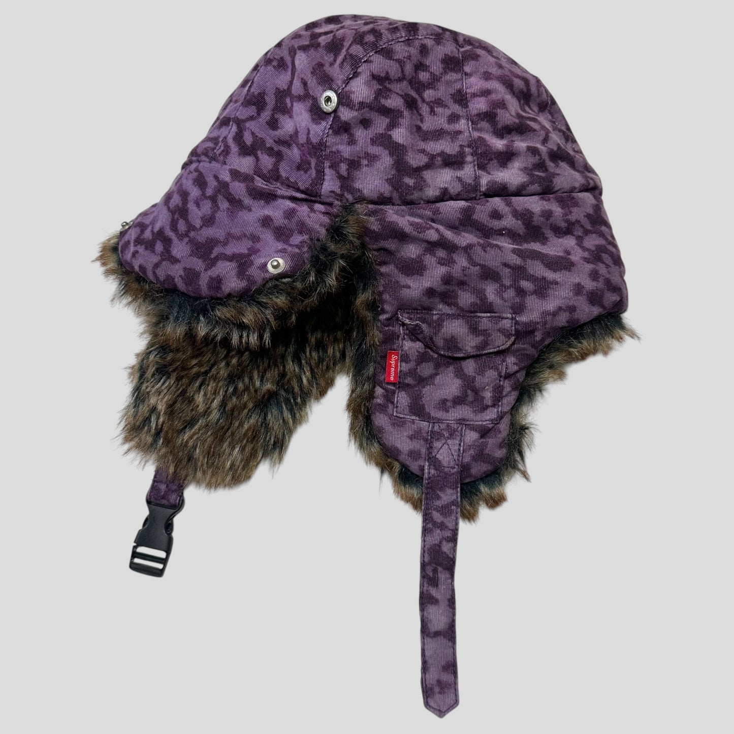 Supreme 2014 Liberty Leopard Corduroy Stash Pocket Trapper Hat