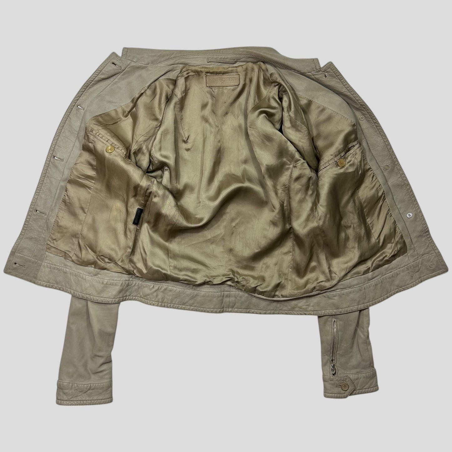 Neil Barrett 00’s Brad Pitt Leather Multipocket Moto Jacket - XS/S