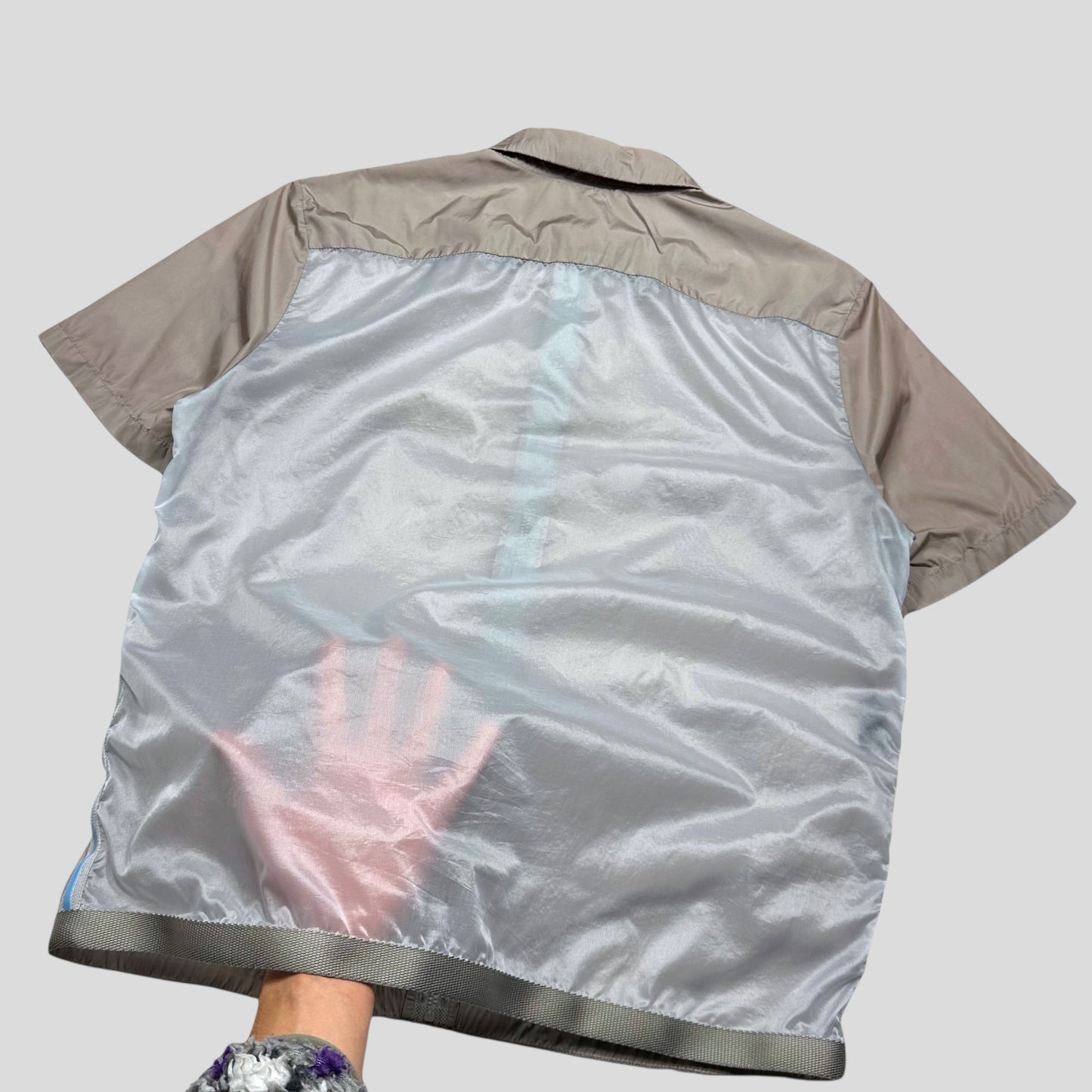 Prada Sport SS00 Transparent Panelled Gel Seam Nylon Shirt - M