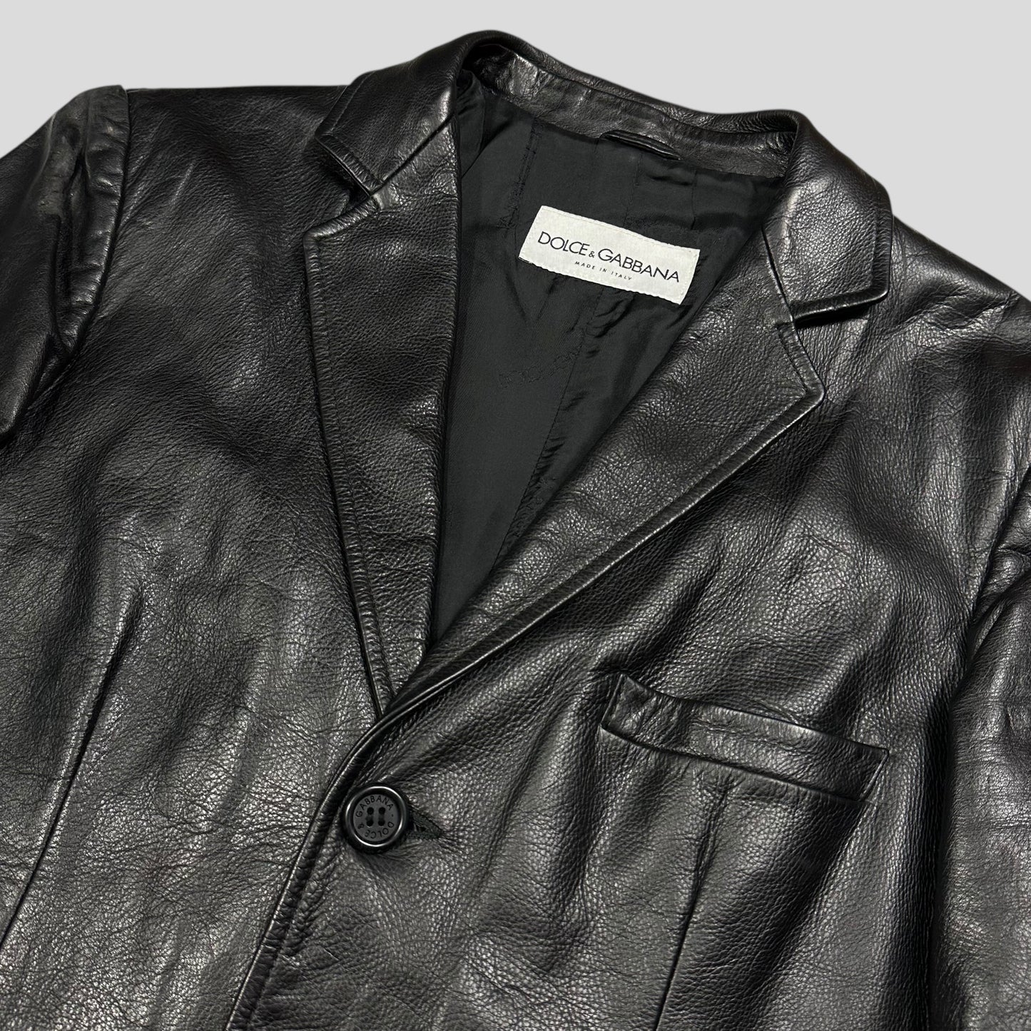 Dolce & Gabbana 00’s Leather Matrix Trench Coat Jacket - IT48 (M/L)