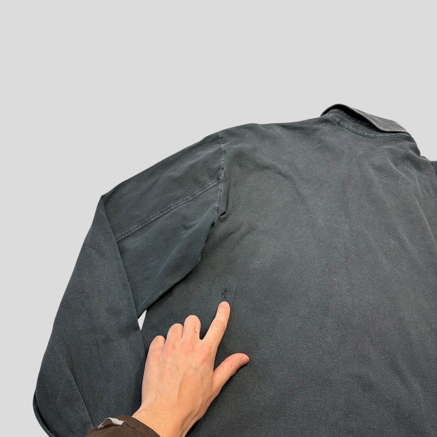 Stone Island 1999 Heavy Cotton Spellout Carpenter Shirt - M (L)