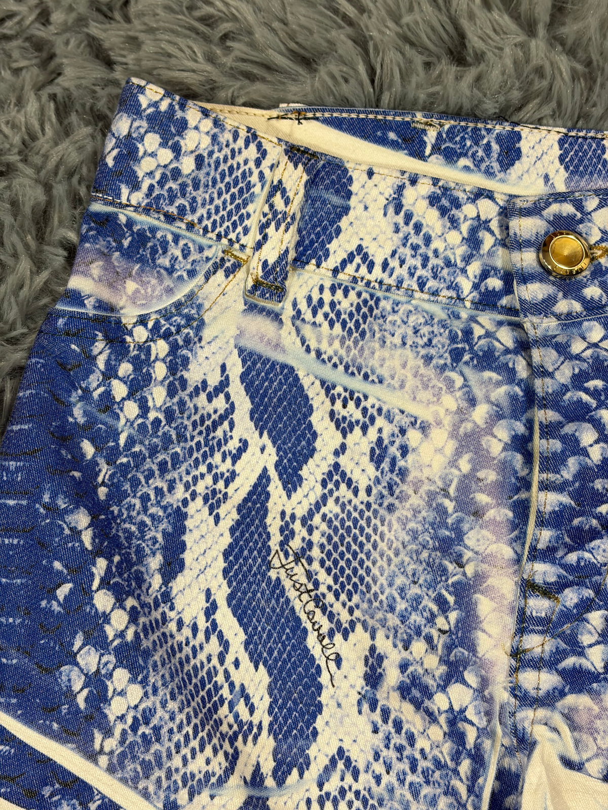Just Cavalli 00’s Acid Python Print Stretchy Jeans - S