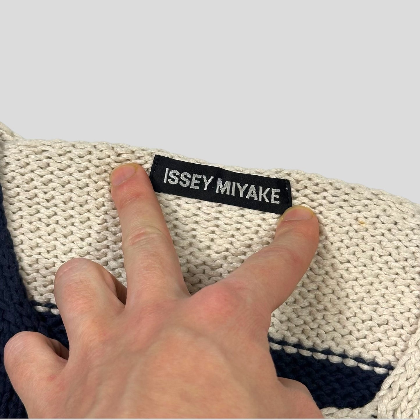 Issey Miyake SS03 Asymmetrical Reconstructed Striped Knit - M