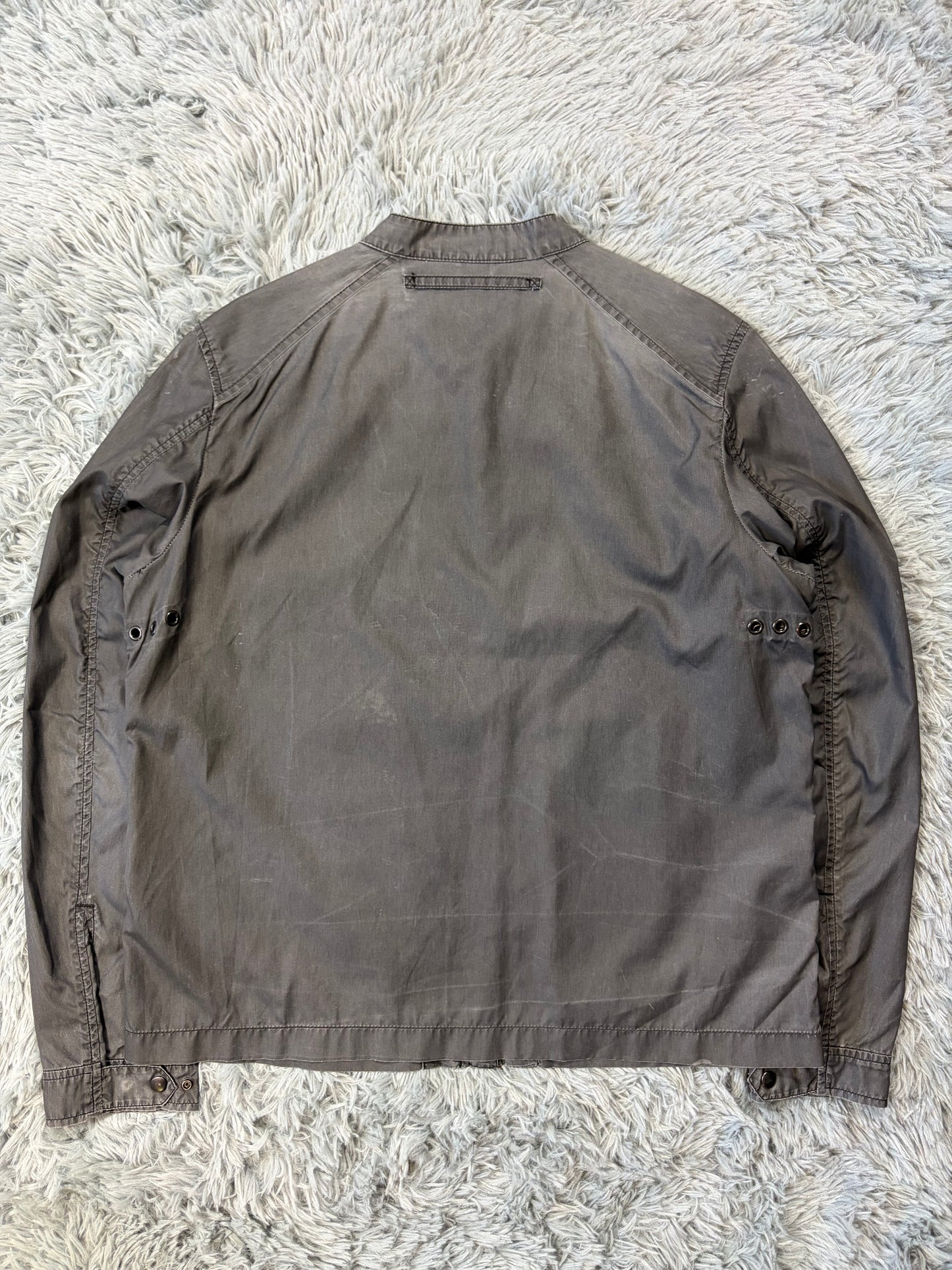 Prada Sport 00’s Ventilated Tela Patina Nylon Acrylic Biker Jacket - S/M