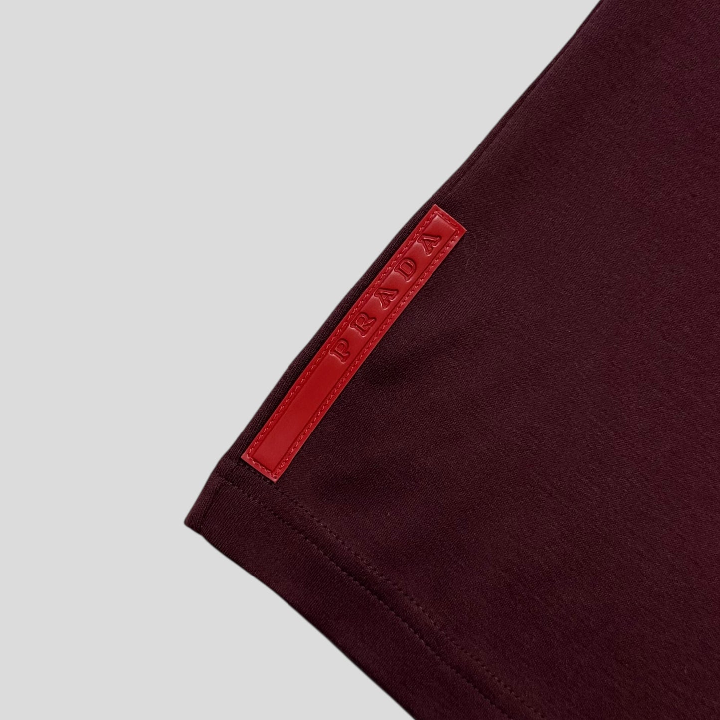 Prada Sport 00’s Burgundy Soft Cotton Nylon Detailed Shirt - M
