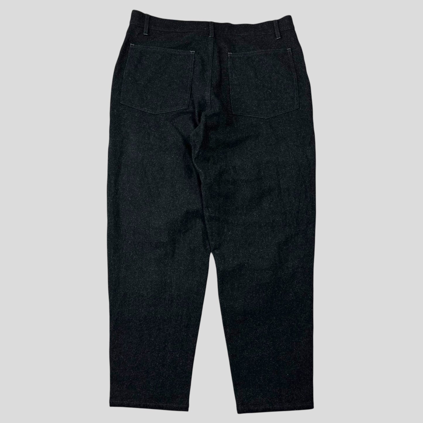 CDG SHIRT 00’s Buckle Patchwork Panelled Wool Trousers - L