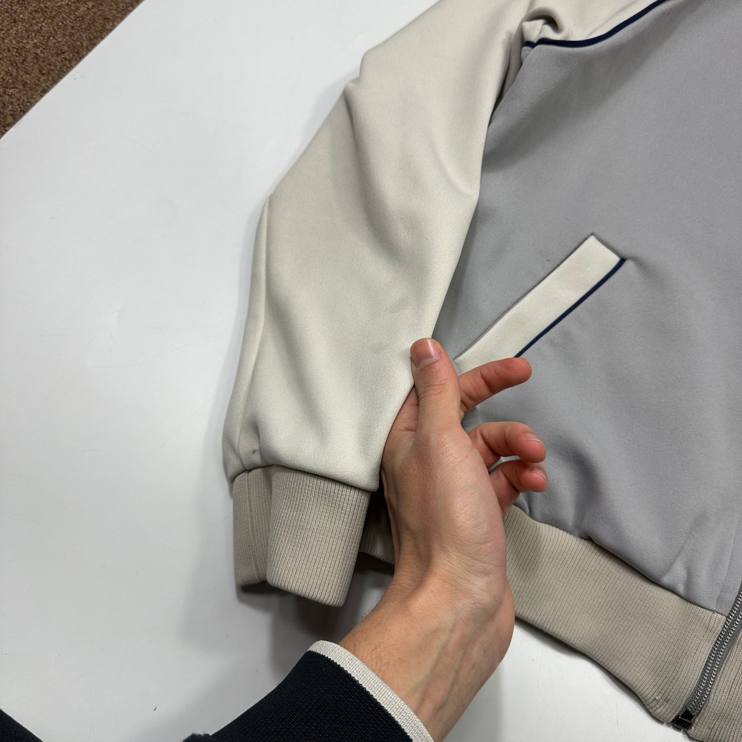 CDG 00’s Comme Comme Logo Bomber Bi-colour Track Jacket - L (S)