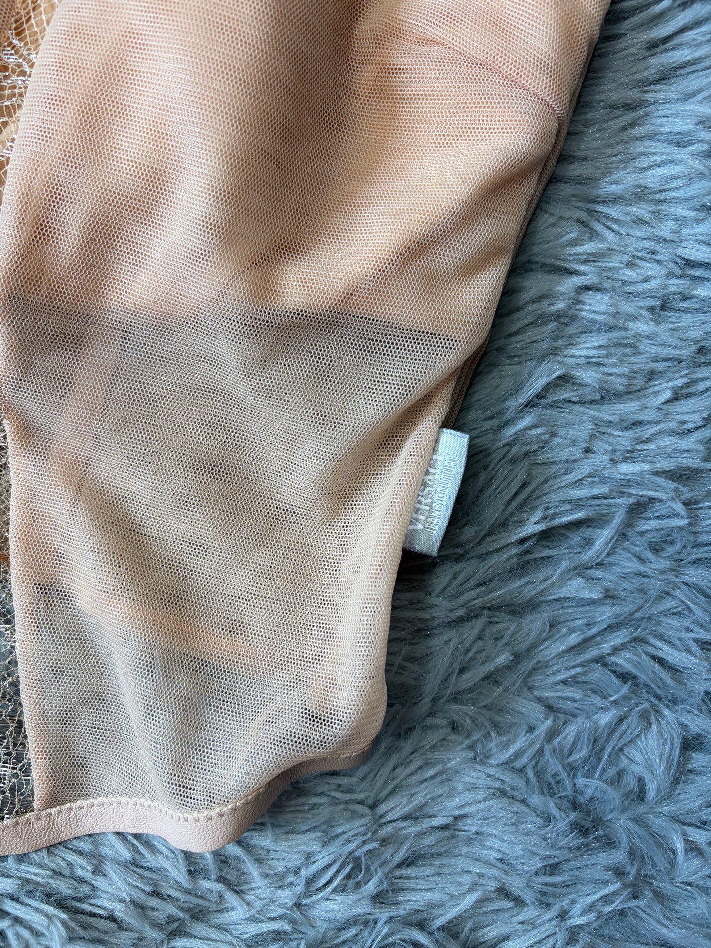 Versace 00’s VJC Mesh Leather and Silk Structured Corset - 6/8