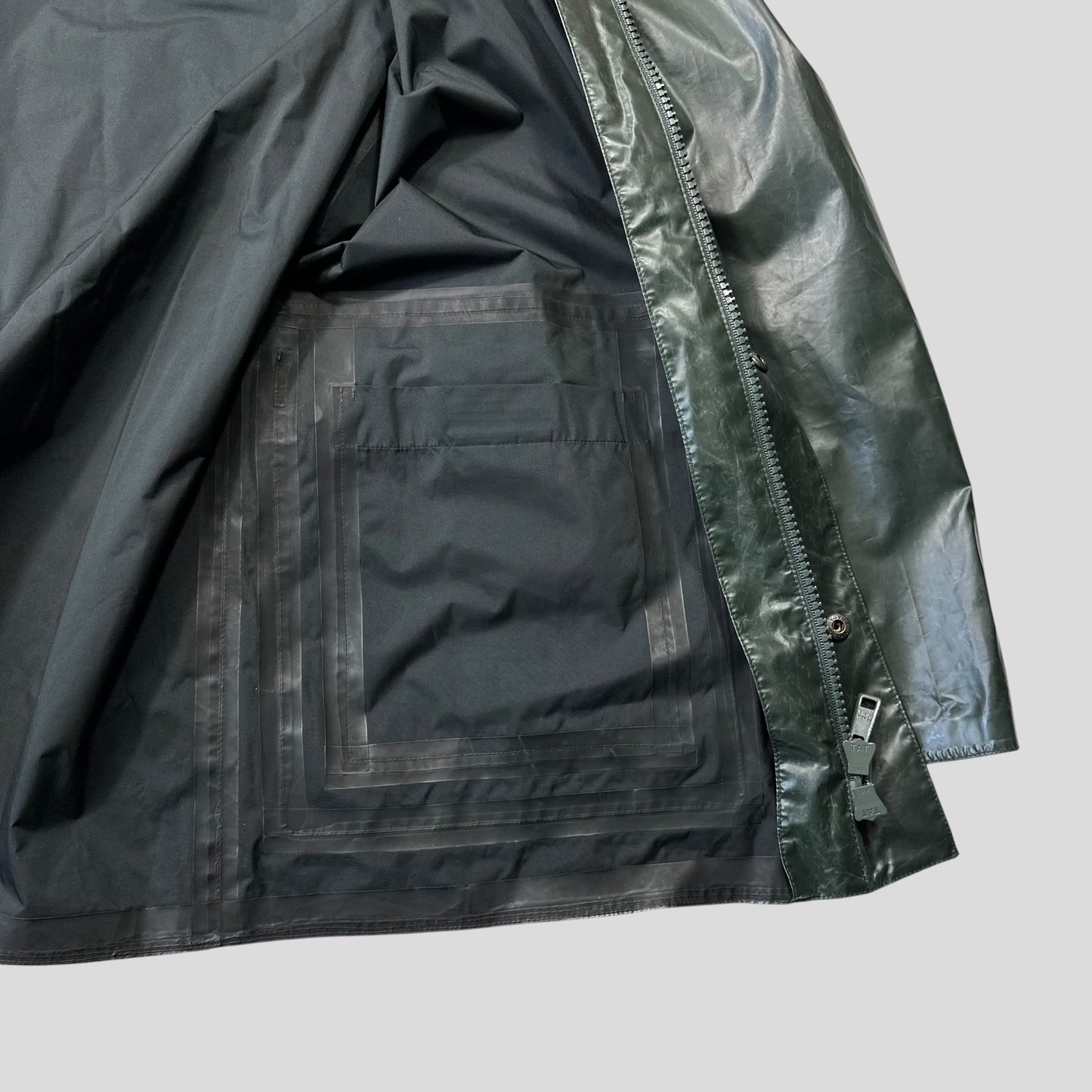 Prada Milano 2015 Taped Seam Toffee Wrapper Technical Jacket - IT50