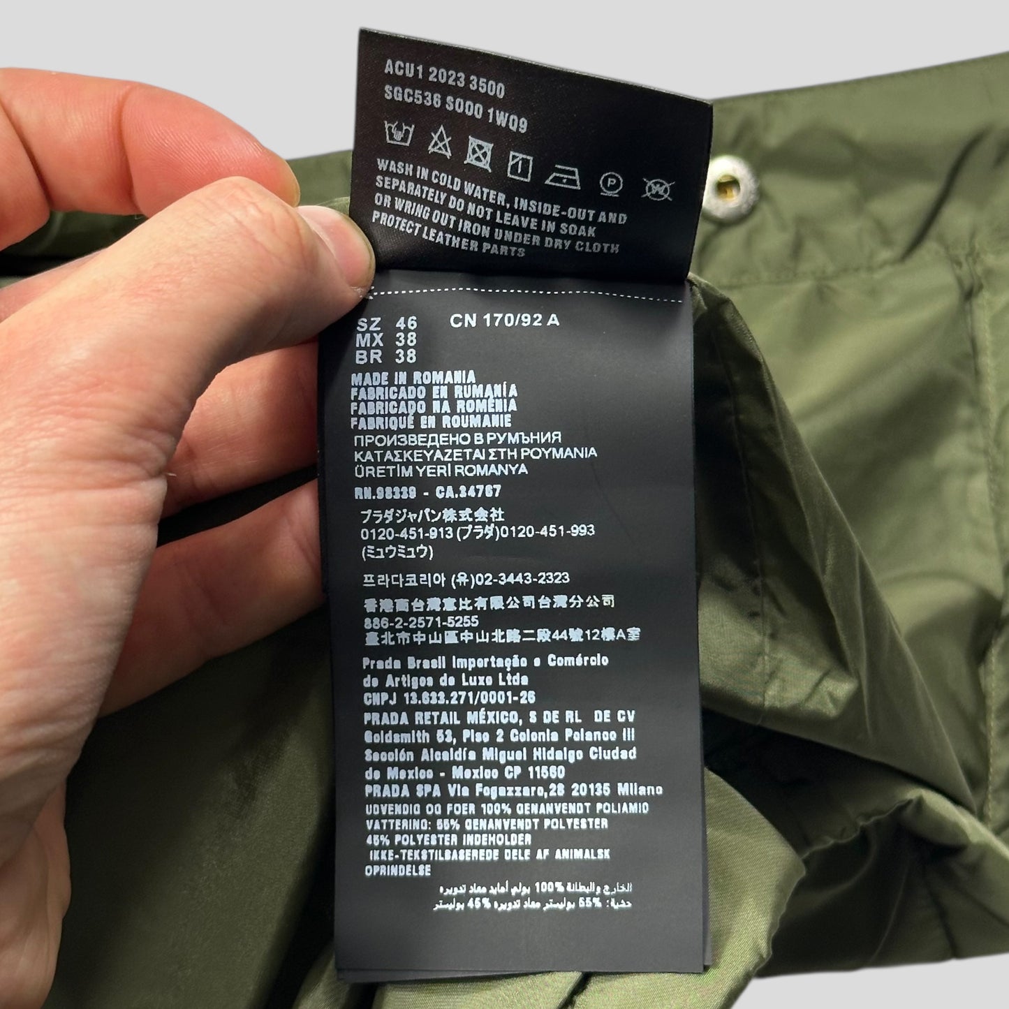 Prada 2023 Nylon Triangle Plaque Logo Padded Gilet Jacket - IT46 (S-M)