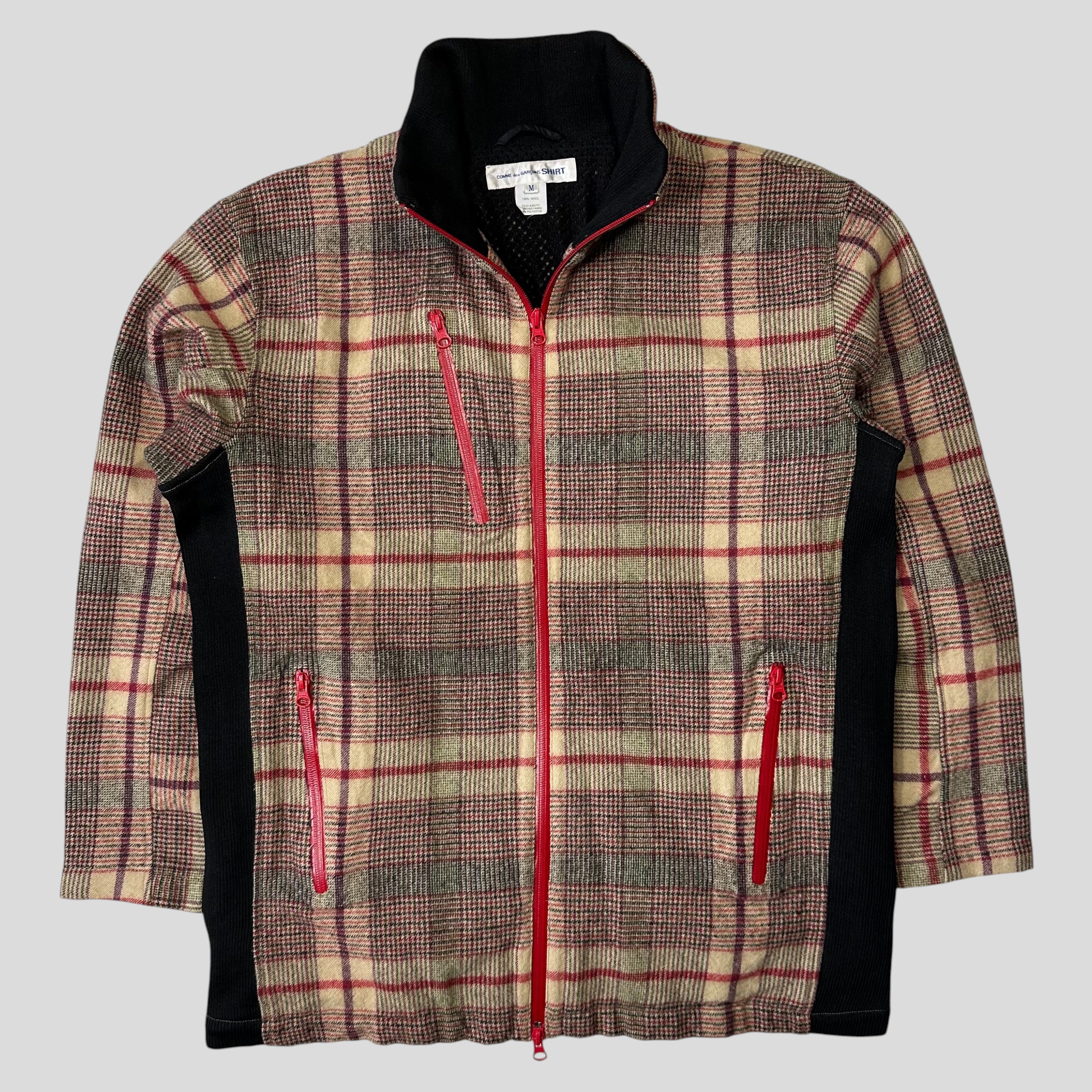 Comme Des Garçons SHIRT AW05 Technical Wool Plaid Jacket - M/L