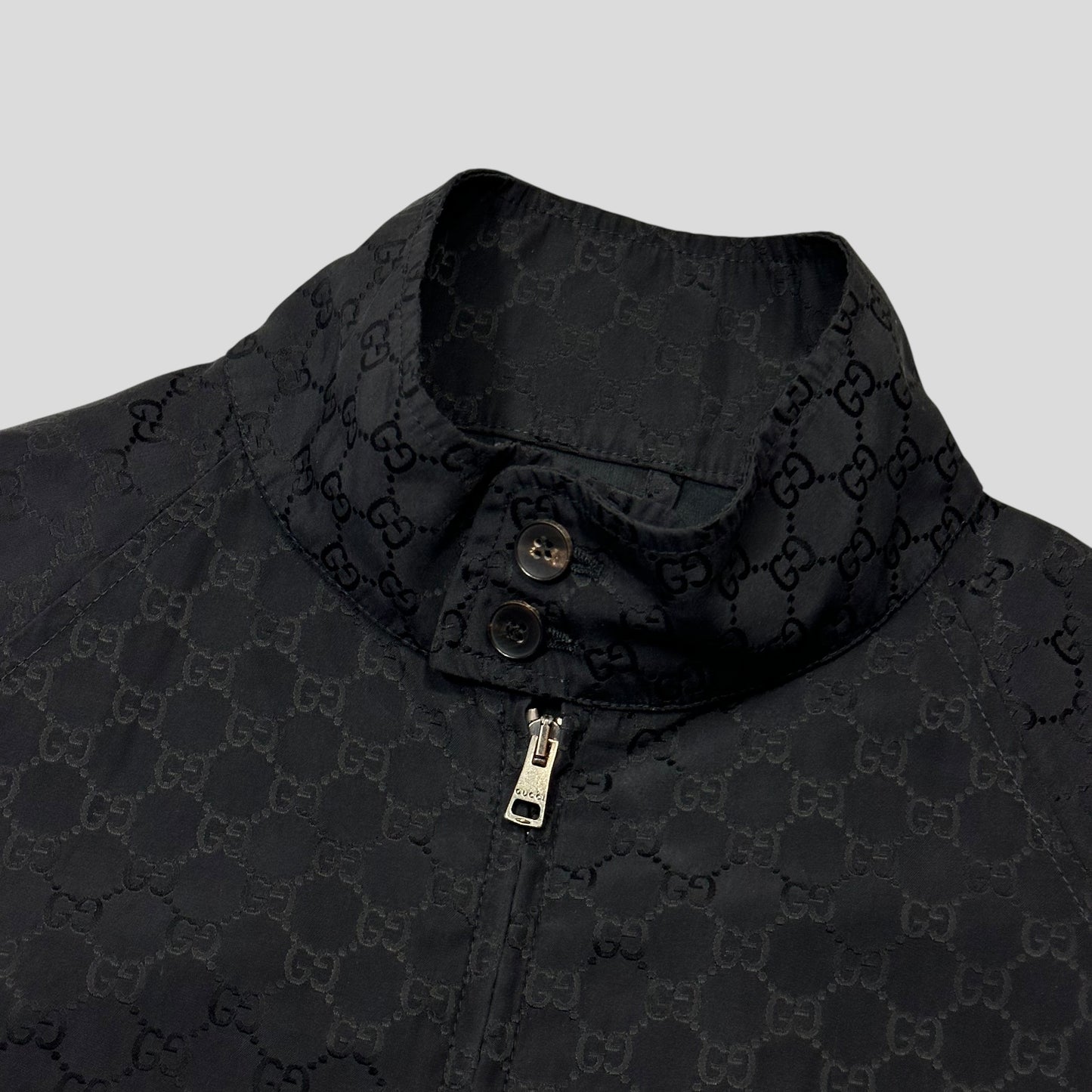 Gucci by Tom Ford 00’s Nylon Monogram GG Logo Black Jacket - IT54 (L/XL)