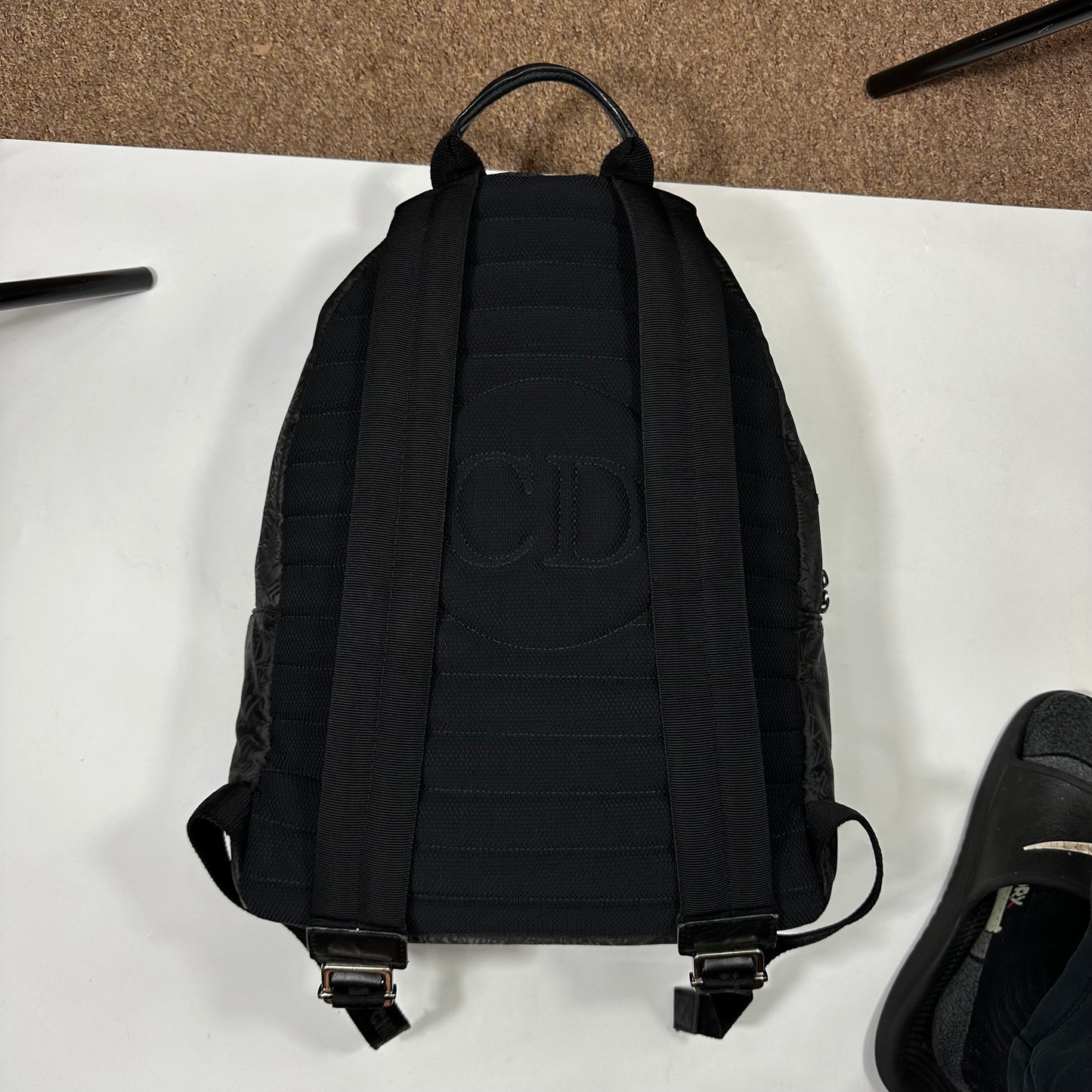 Dior x Stussy 2020 Riders Monogram Logo Nylon Backpack