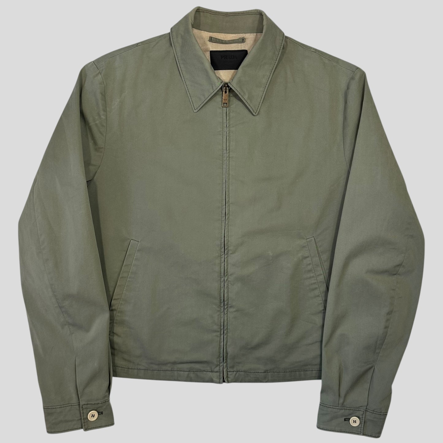 Prada Milano 2015 Pale Green Boxy Work Jacket - IT50
