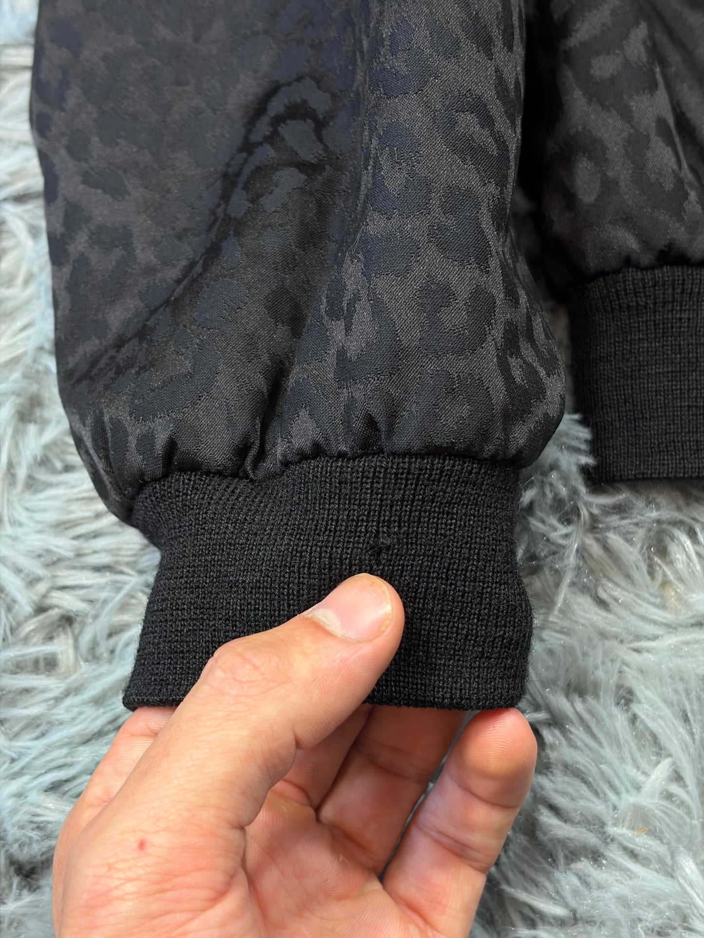 Saint Laurent SS14 Hedi Slimane Black Leopard Bomber Jacket - IT48
